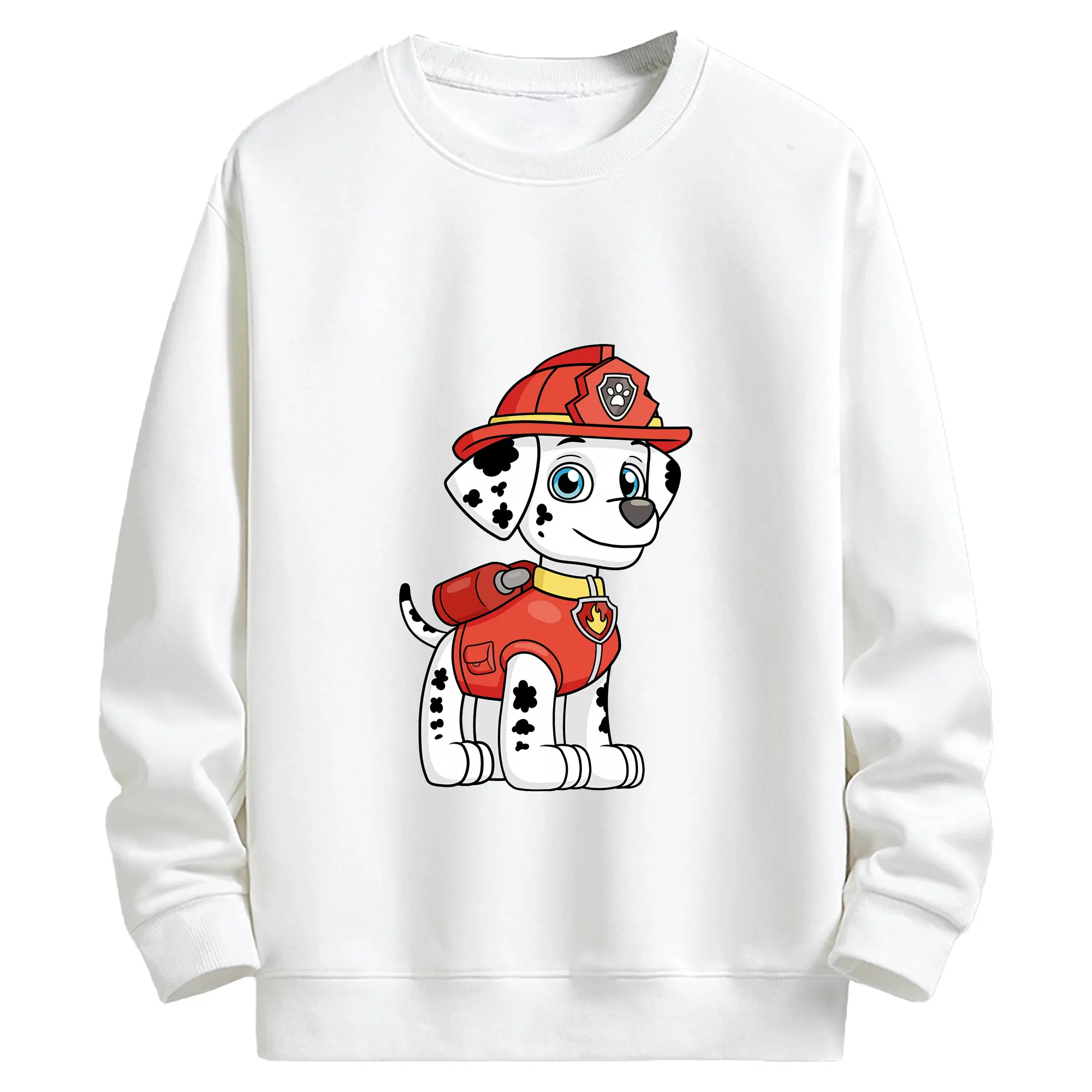パウ・パトロール グッズ マーシャル - キッズ クルーネックスウェットシャツ ・ フロントプリント ・ 綿80％ ポリエステル20％ ・ 快適 通学 スポーツ 日常使い お散歩用