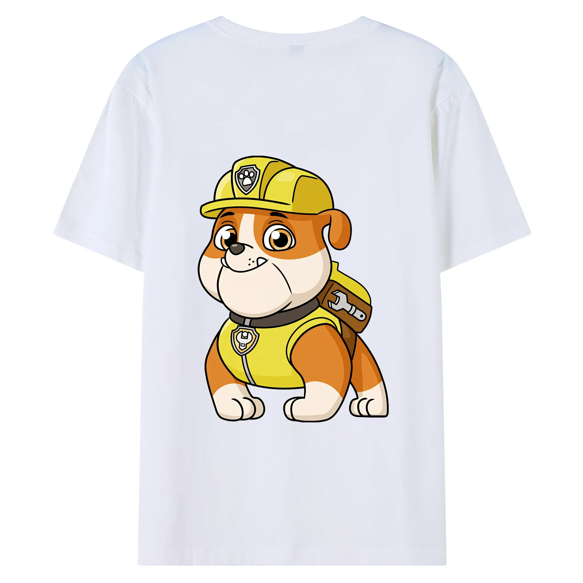 パウ・パトロール グッズ ラブル - 綿100％ 半袖Tシャツ ・ バックプリント ・ 快適 通気性 ・ 日常使い 散歩 スポーツ用