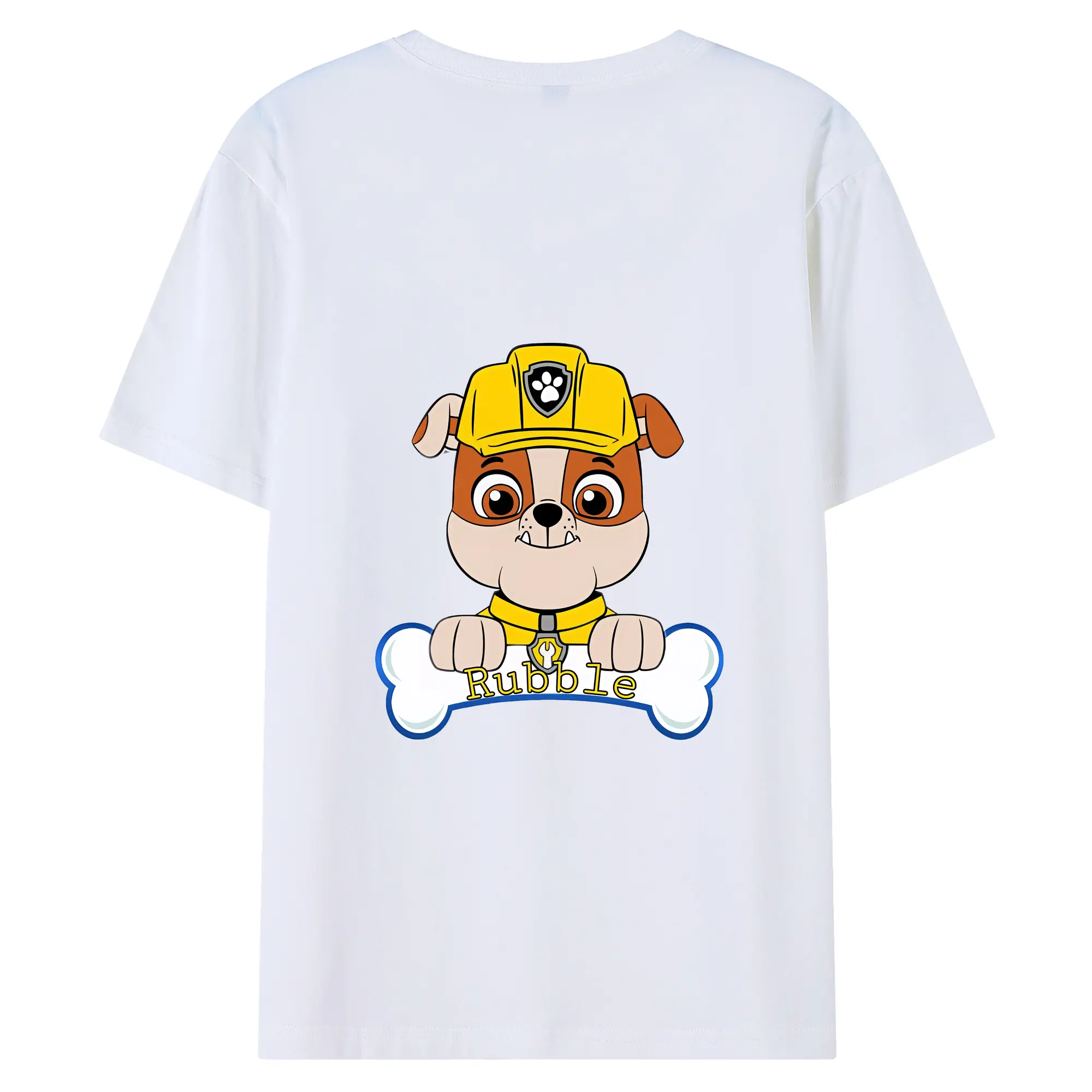 パウ・パトロール グッズ ラブル - 綿100％ 半袖Tシャツ ・ バックプリント ・ 快適 通気性 ・ 日常使い 散歩 スポーツ用