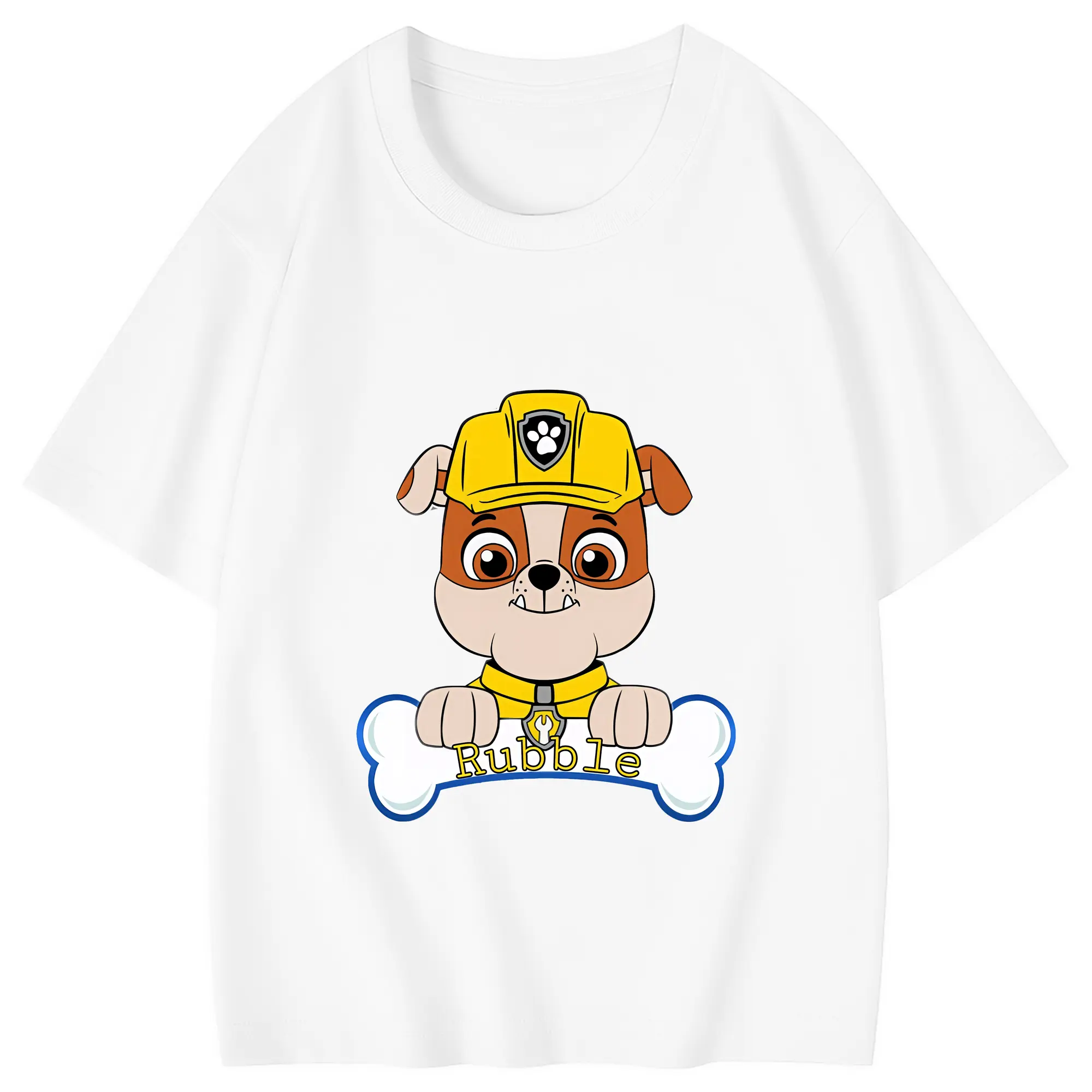 パウ・パトロール グッズ ラブル - 綿100％ キッズTシャツ ・ フロントプリント ・ 快適 通気性 ・ スポーツ カジュアル 散歩用