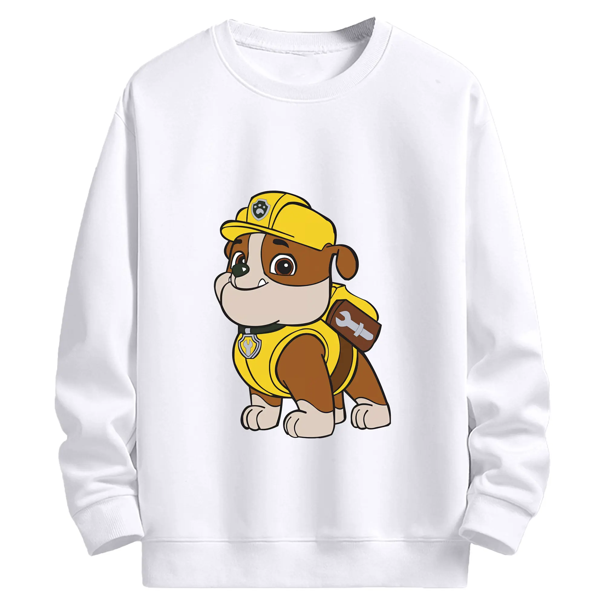 パウ・パトロール グッズ ラブル - 高品質 クルーネック スウェット ・ コットン59％ ポリエステル41％ ・ ユニセックス 長袖 トレーナー ・ カジュアル デイリー スポーツ 散歩用