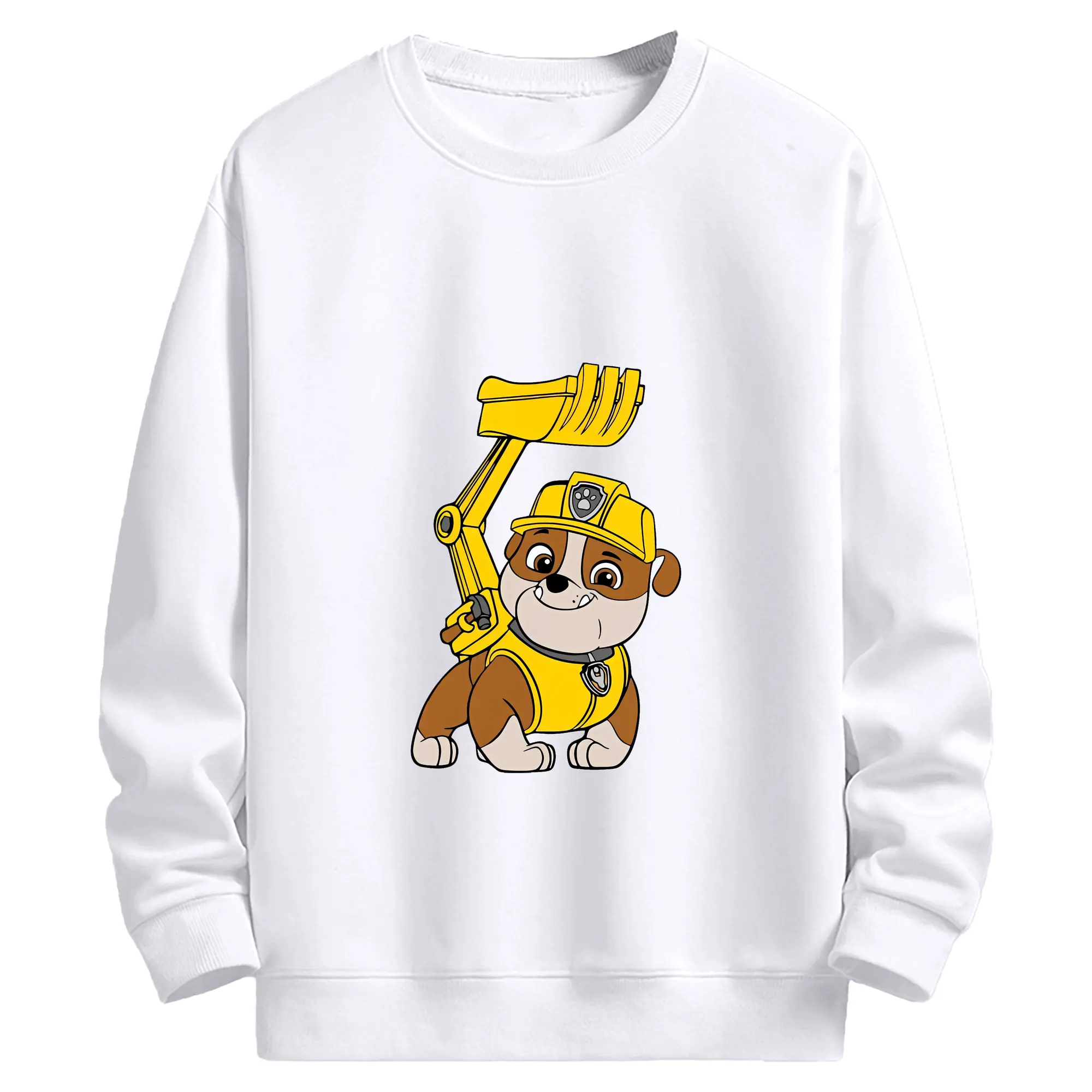 パウ・パトロール グッズ ラブル - 高品質 クルーネック スウェット ・ コットン59％ ポリエステル41％ ・ ユニセックス 長袖 トレーナー ・ カジュアル デイリー スポーツ 散歩用
