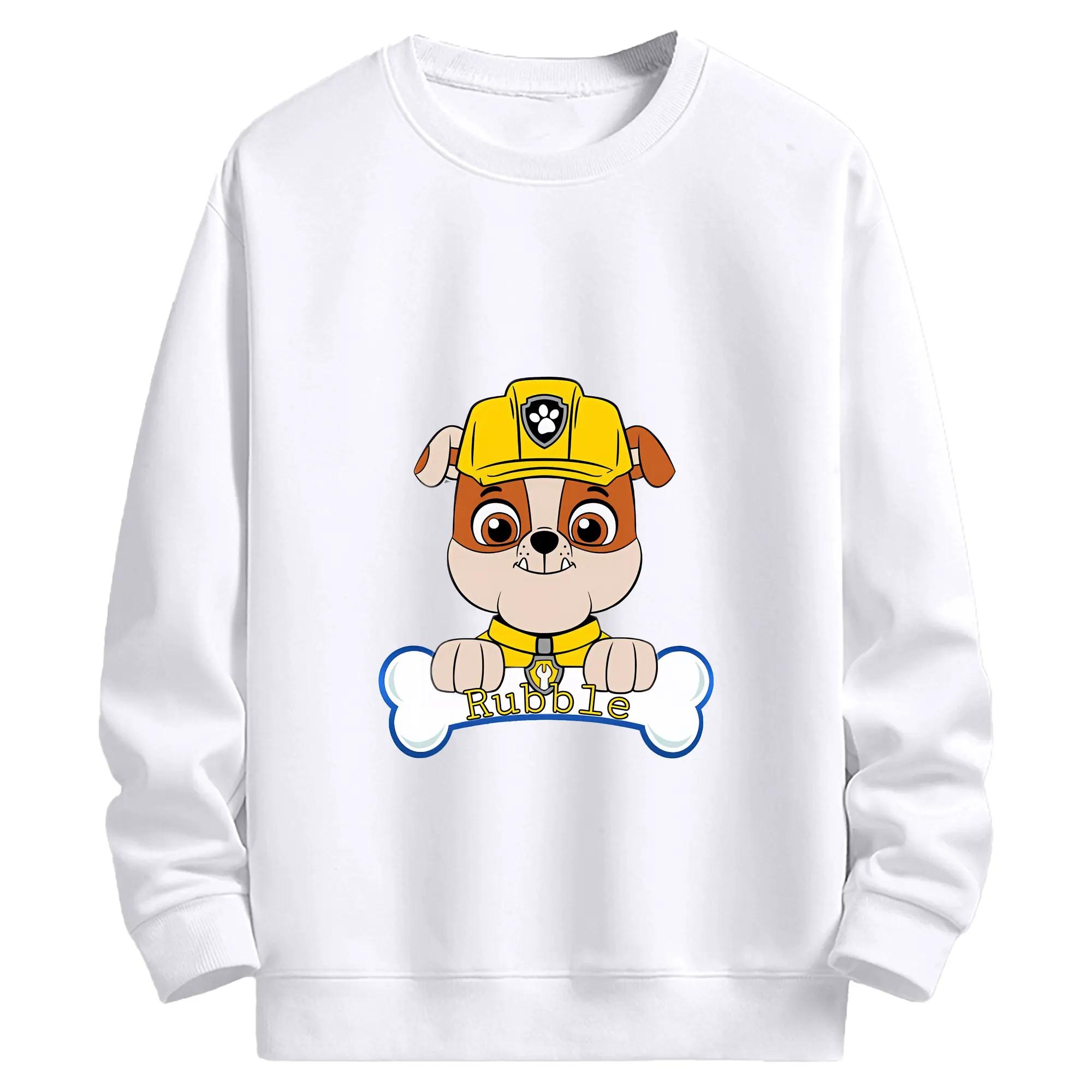 パウ・パトロール グッズ ラブル - 高品質 クルーネック スウェット ・ コットン59％ ポリエステル41％ ・ ユニセックス 長袖 トレーナー ・ カジュアル デイリー スポーツ 散歩用