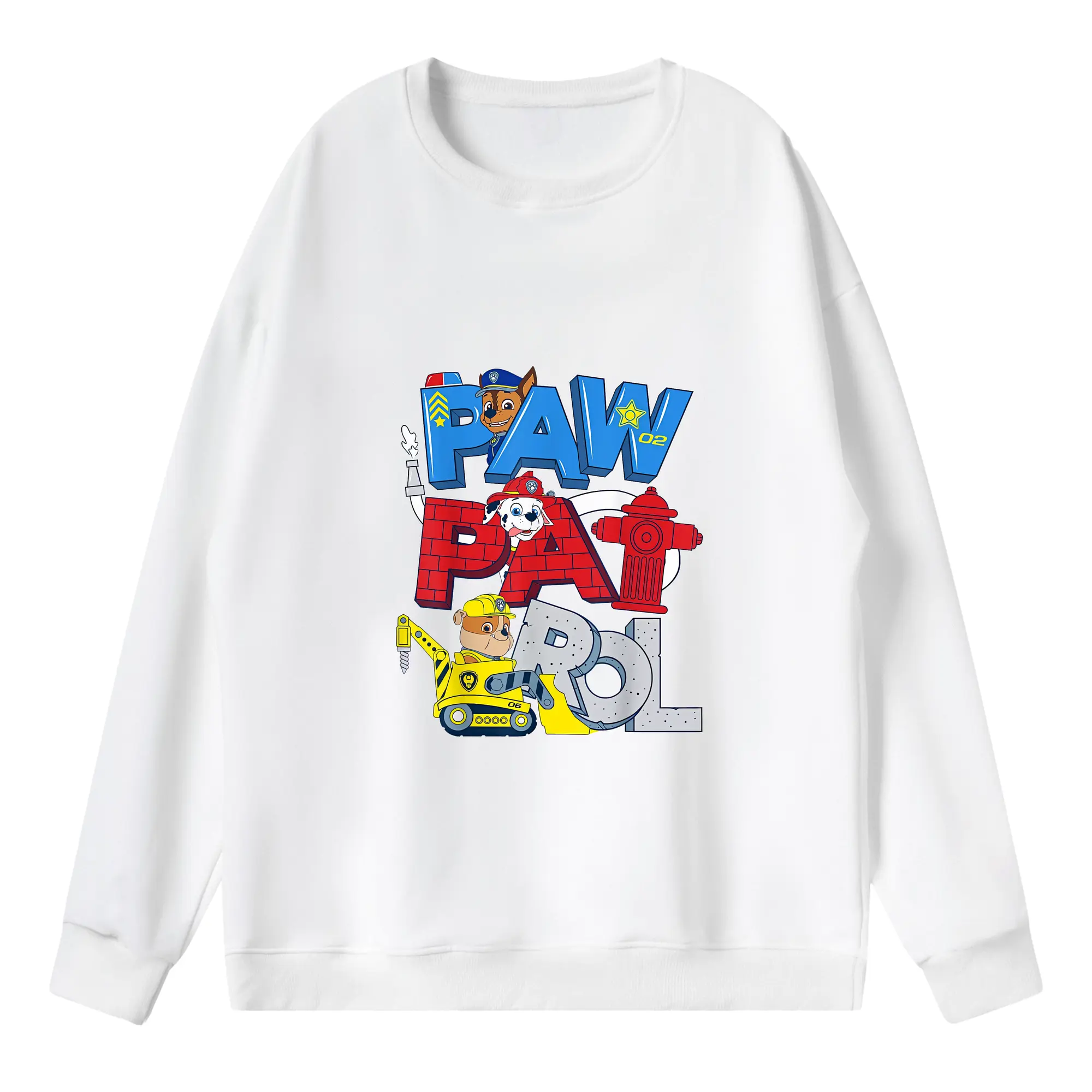 パウ・パトロール グッズ ラブル - 薄手 クルーネック スウェット 裏毛260g · ポリエステル 春秋向け カジュアル 男女兼用 · トレーナー デイリー スポーツ 散歩に最適