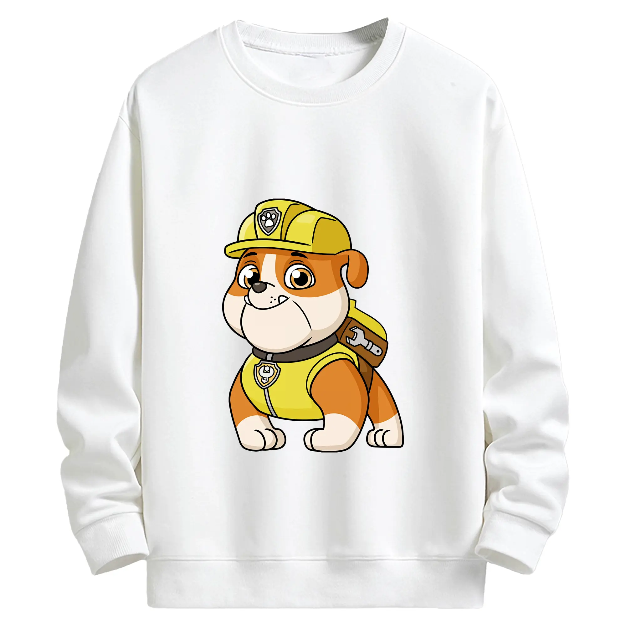 パウ・パトロール グッズ ラブル - キッズ クルーネックスウェットシャツ ・ フロントプリント ・ 綿80％ ポリエステル20％ ・ 快適 通学 スポーツ 日常使い お散歩用