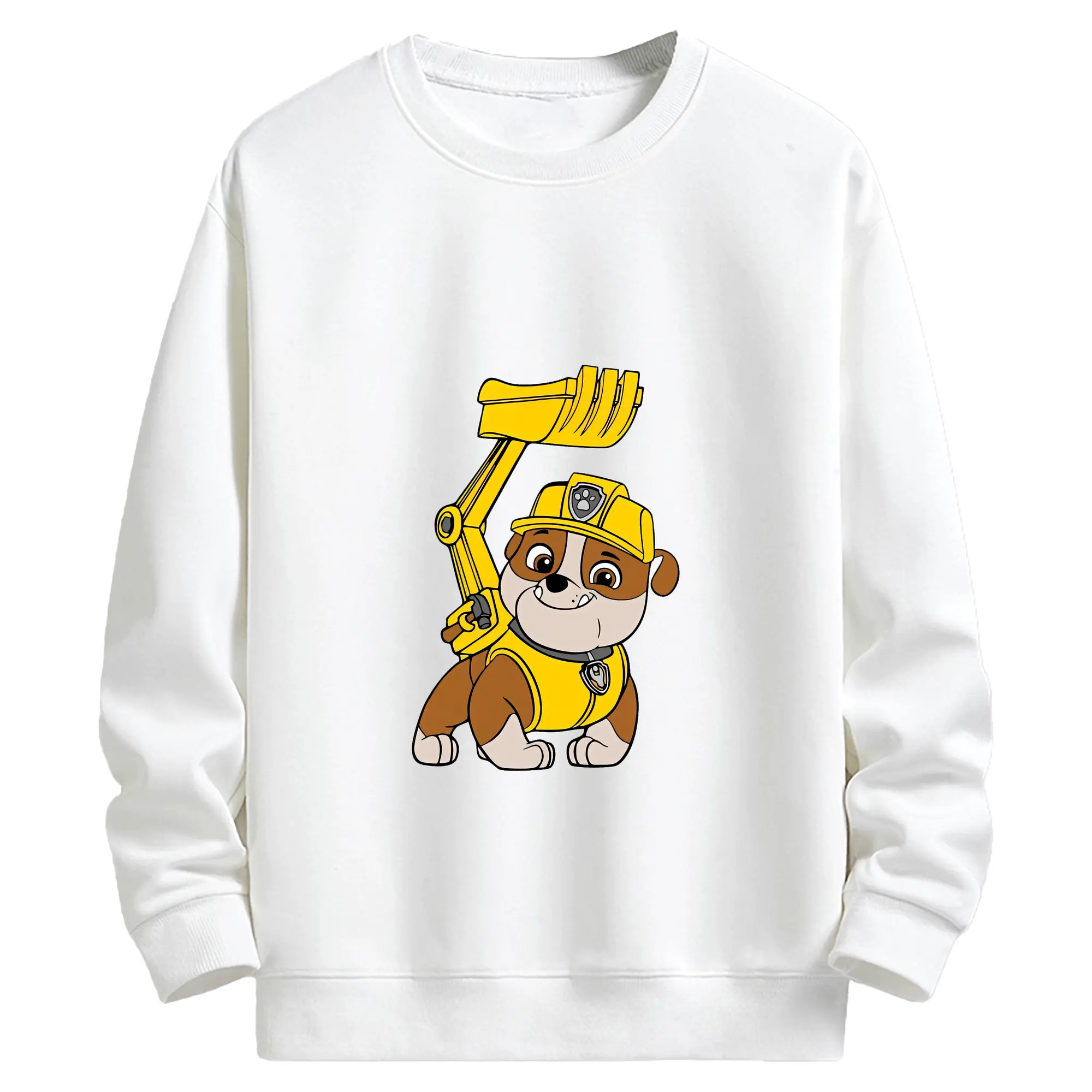パウ・パトロール グッズ ラブル - キッズ クルーネックスウェットシャツ ・ フロントプリント ・ 綿80％ ポリエステル20％ ・ 快適 通学 スポーツ 日常使い お散歩用