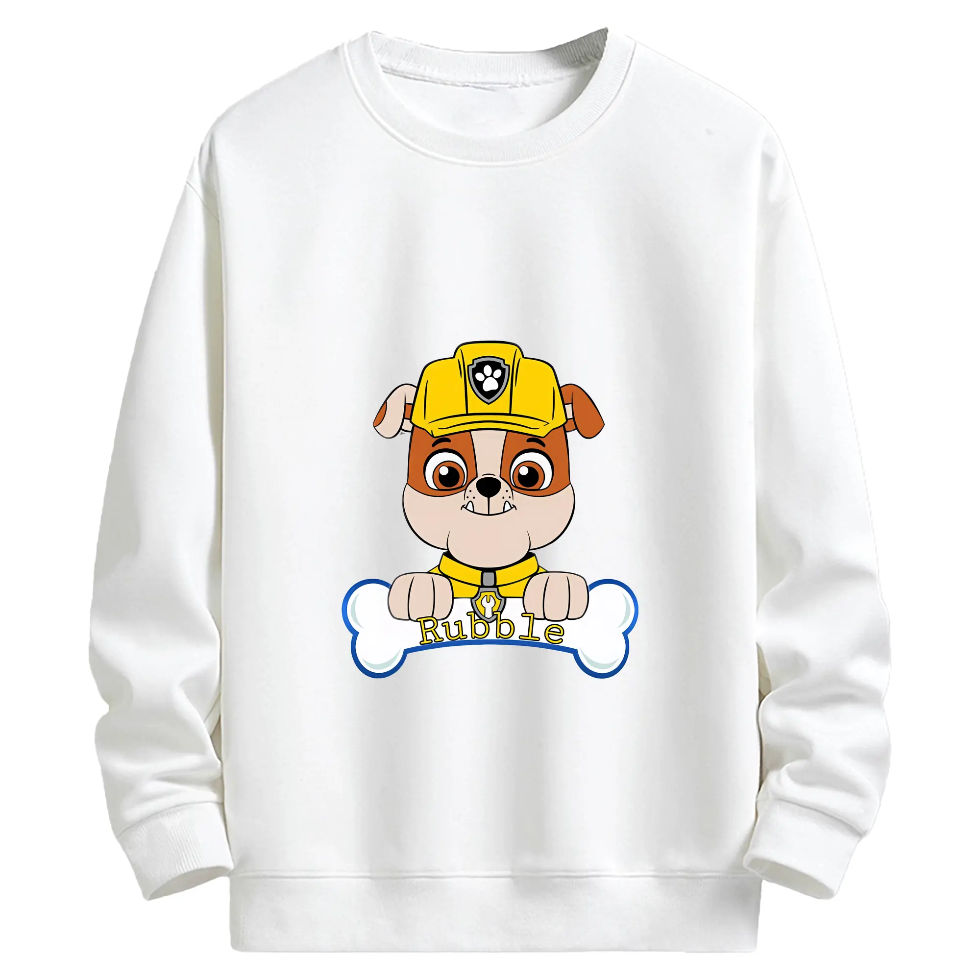 パウ・パトロール グッズ ラブル - キッズ クルーネックスウェットシャツ ・ フロントプリント ・ 綿80％ ポリエステル20％ ・ 快適 通学 スポーツ 日常使い お散歩用