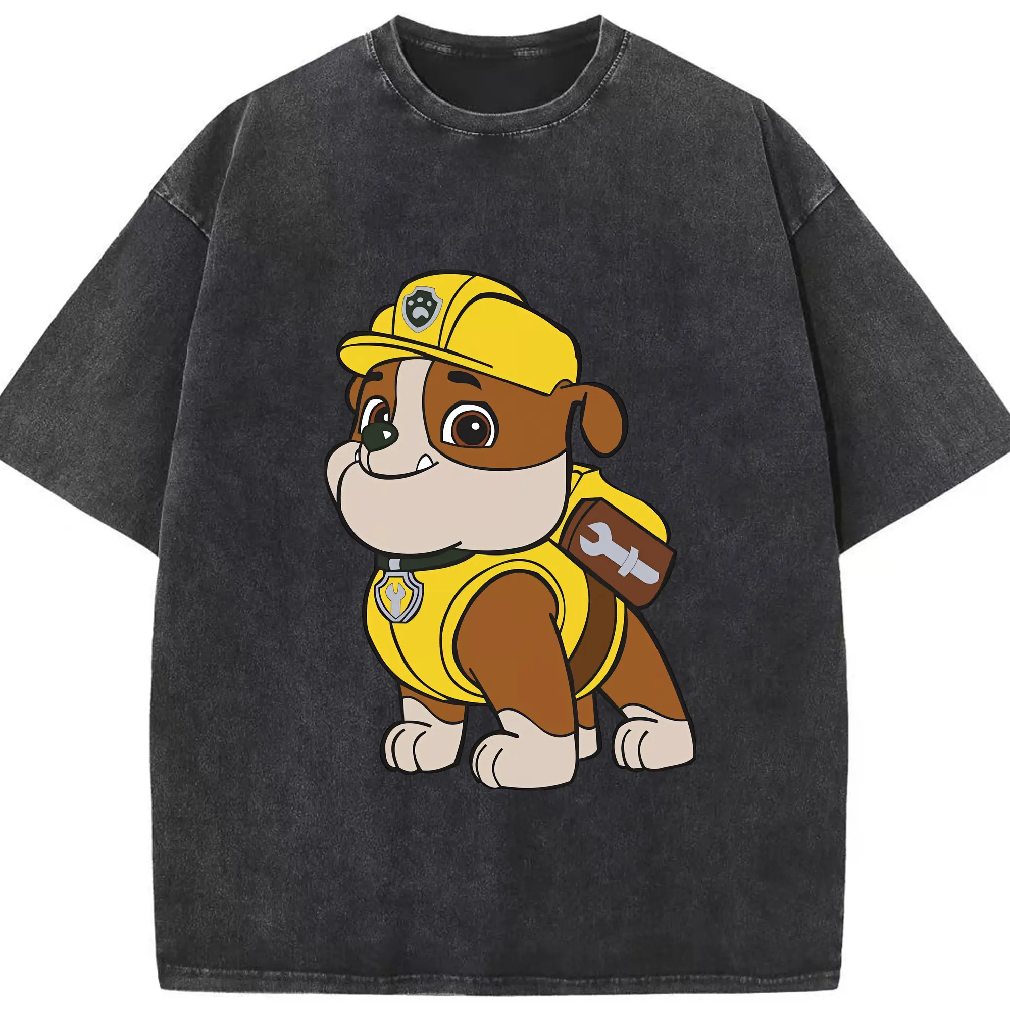 パウ・パトロール グッズ ラブル - 綿100％ ヴィンテージ風 半袖Tシャツ ・ フロントプリント ・ 柔らか肌触り ・ 通気性 快適 ・ スポーツ カジュアル 外出用