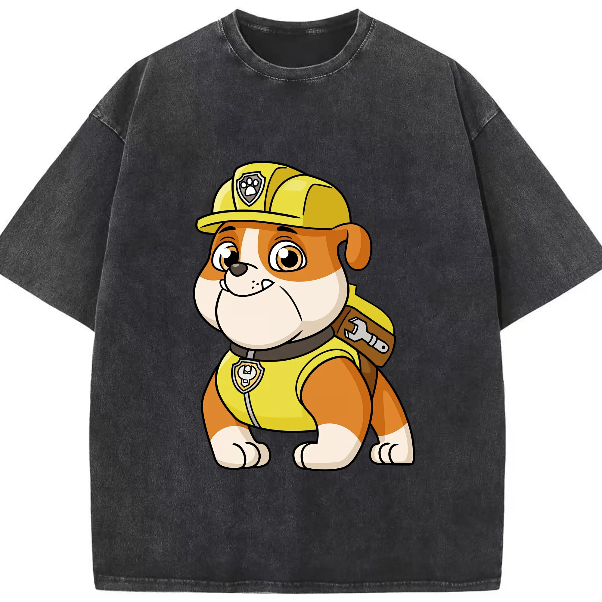 パウ・パトロール グッズ ラブル - 綿100％ ヴィンテージ風 半袖Tシャツ ・ フロントプリント ・ 柔らか肌触り ・ 通気性 快適 ・ スポーツ カジュアル 外出用