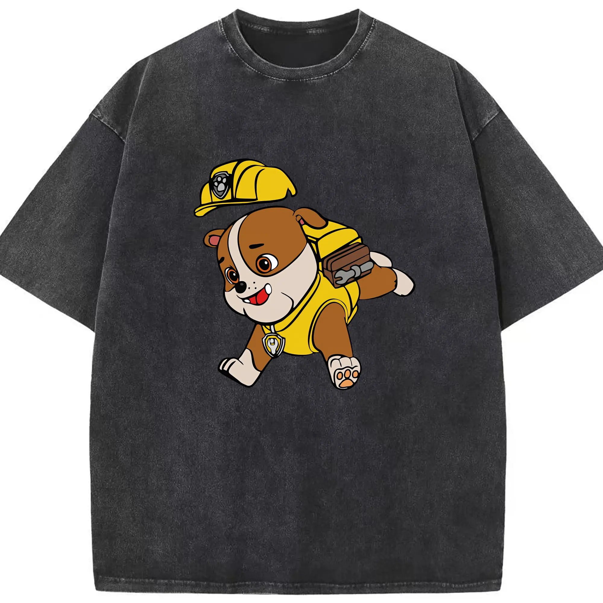 パウ・パトロール グッズ ラブル - 綿100％ ヴィンテージ風 半袖Tシャツ ・ フロントプリント ・ 柔らか肌触り ・ 通気性 快適 ・ スポーツ カジュアル 外出用