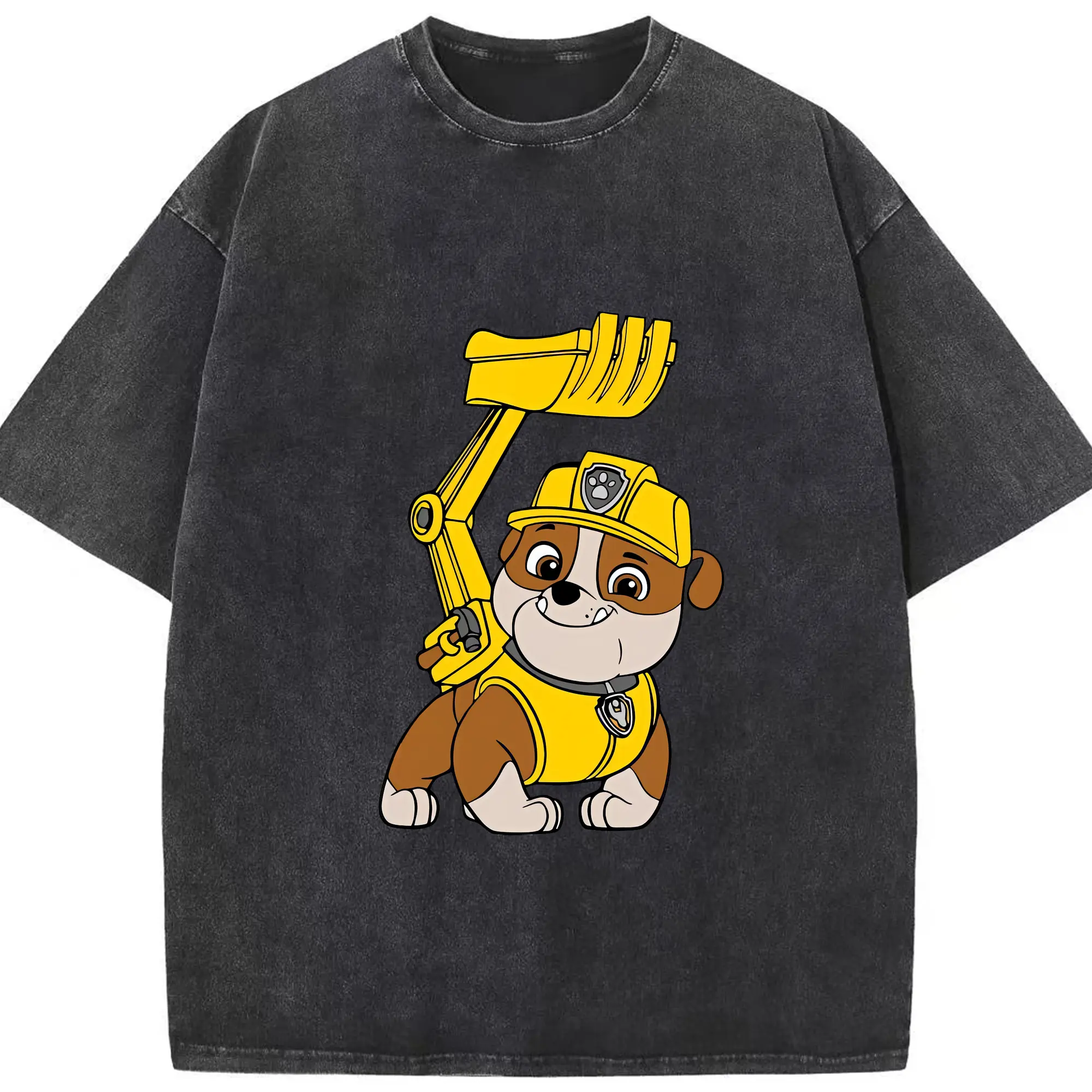 パウ・パトロール グッズ ラブル - 綿100％ ヴィンテージ風 半袖Tシャツ ・ フロントプリント ・ 柔らか肌触り ・ 通気性 快適 ・ スポーツ カジュアル 外出用