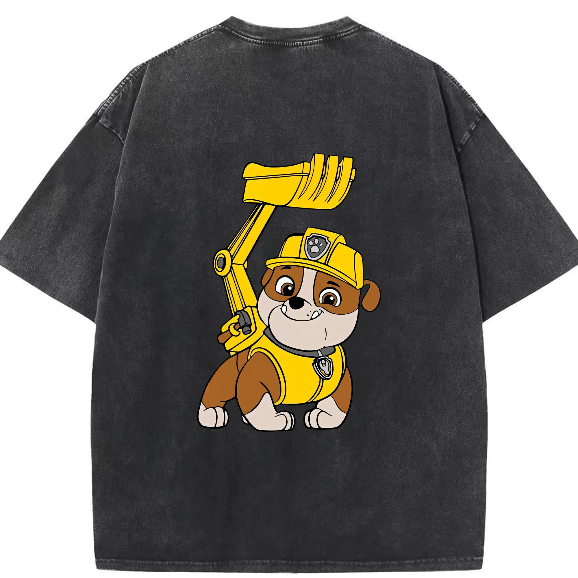 パウ・パトロール グッズ ラブル - 綿100％ ヴィンテージ風 半袖Tシャツ ・ 背面プリント ・ 柔らか肌触り ・ 通気性 快適 ・ スポーツ カジュアル 外出用