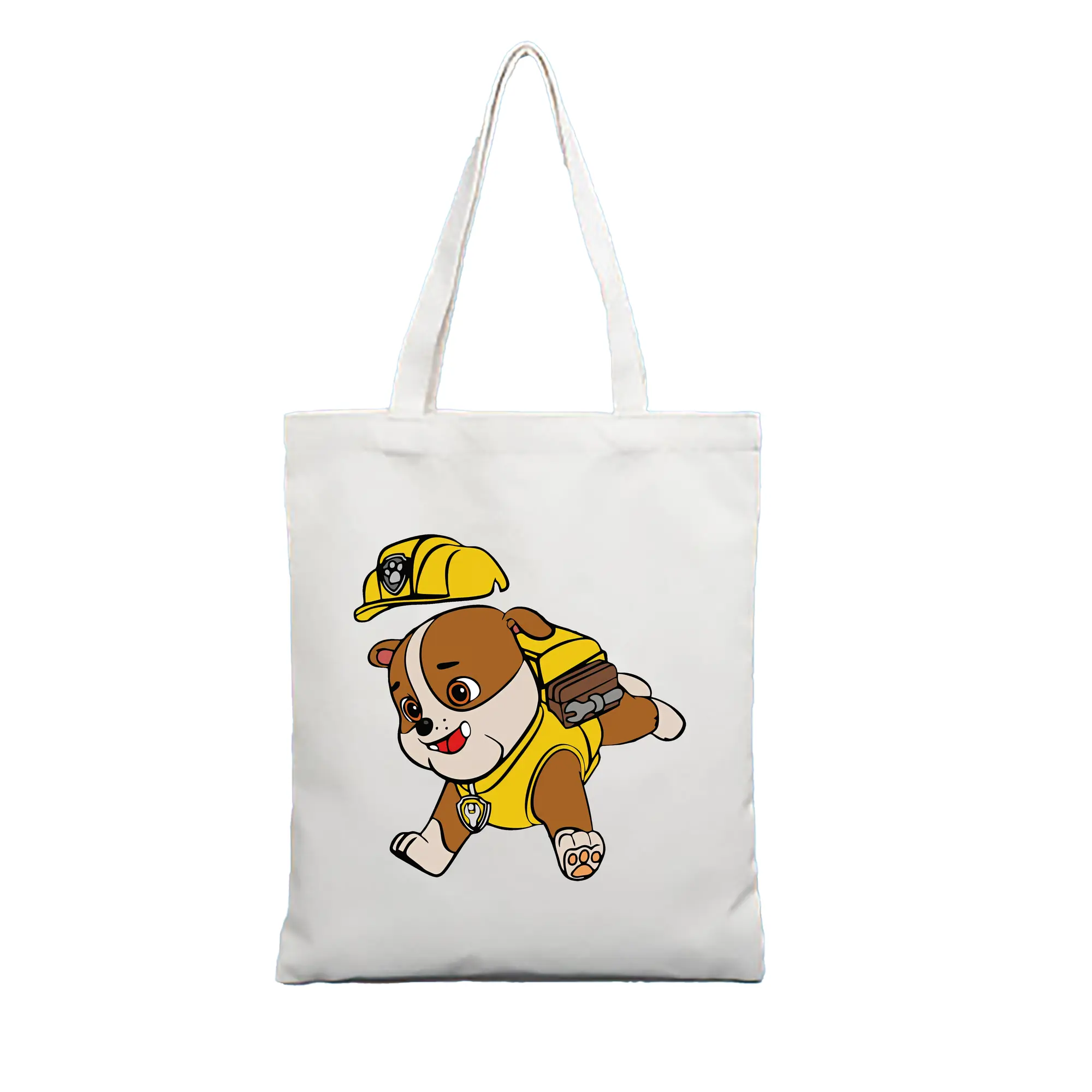 パウ・パトロール グッズ ラブル - 縦型キャンバス手提げバッグ（トートバッグ） ・ キャンバス素材 ・ ショッピング用 ・ 軽量 丈夫 お手入れ簡単
