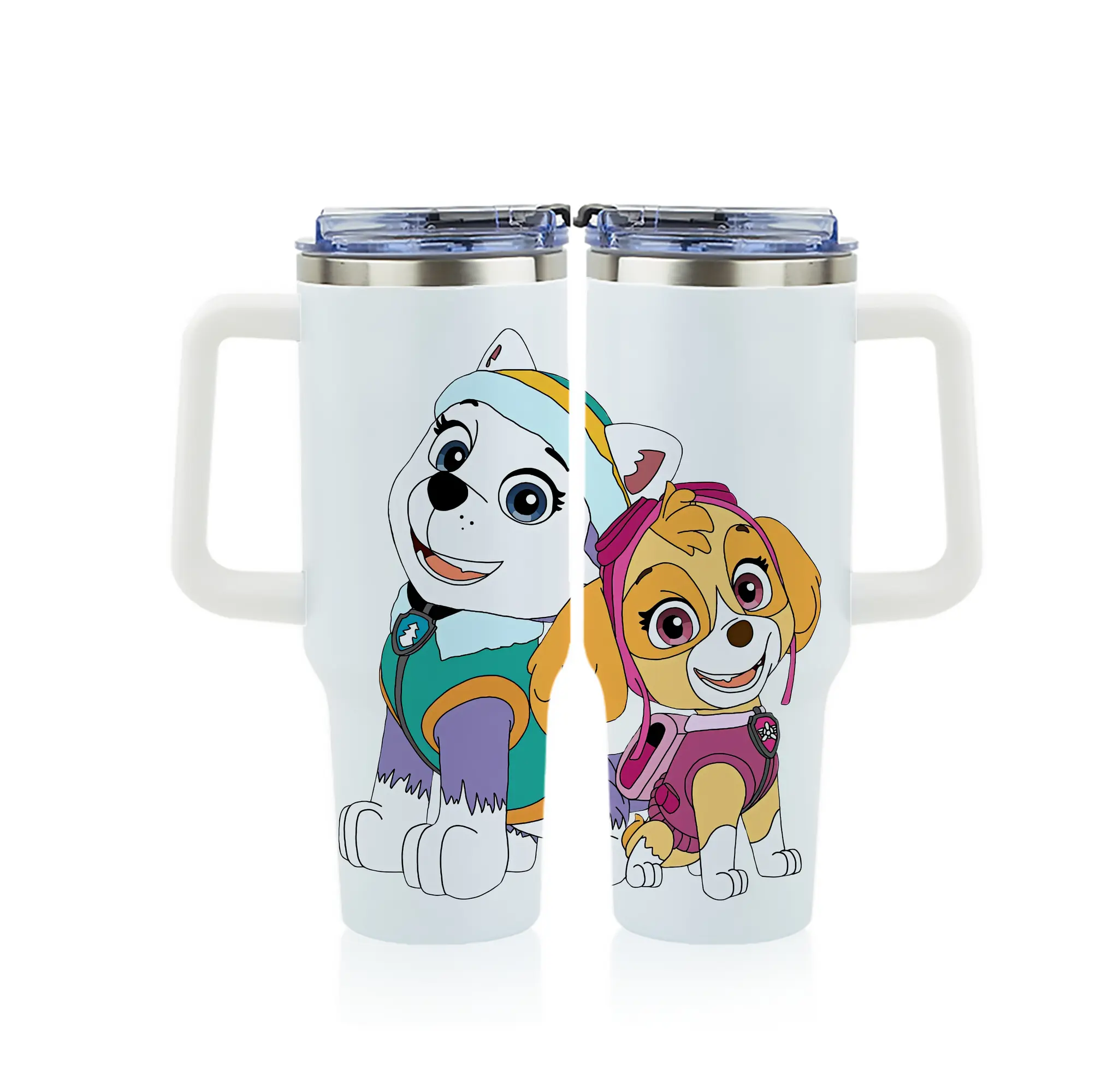 パウ・パトロール グッズ,スカイ - 1200mL フルプリント車用タンブラー ・ 304ステンレス 内側 ・ 201ステンレス 外側 ・ 保温 保冷 ・ 通勤 ドライブ アウトドア用