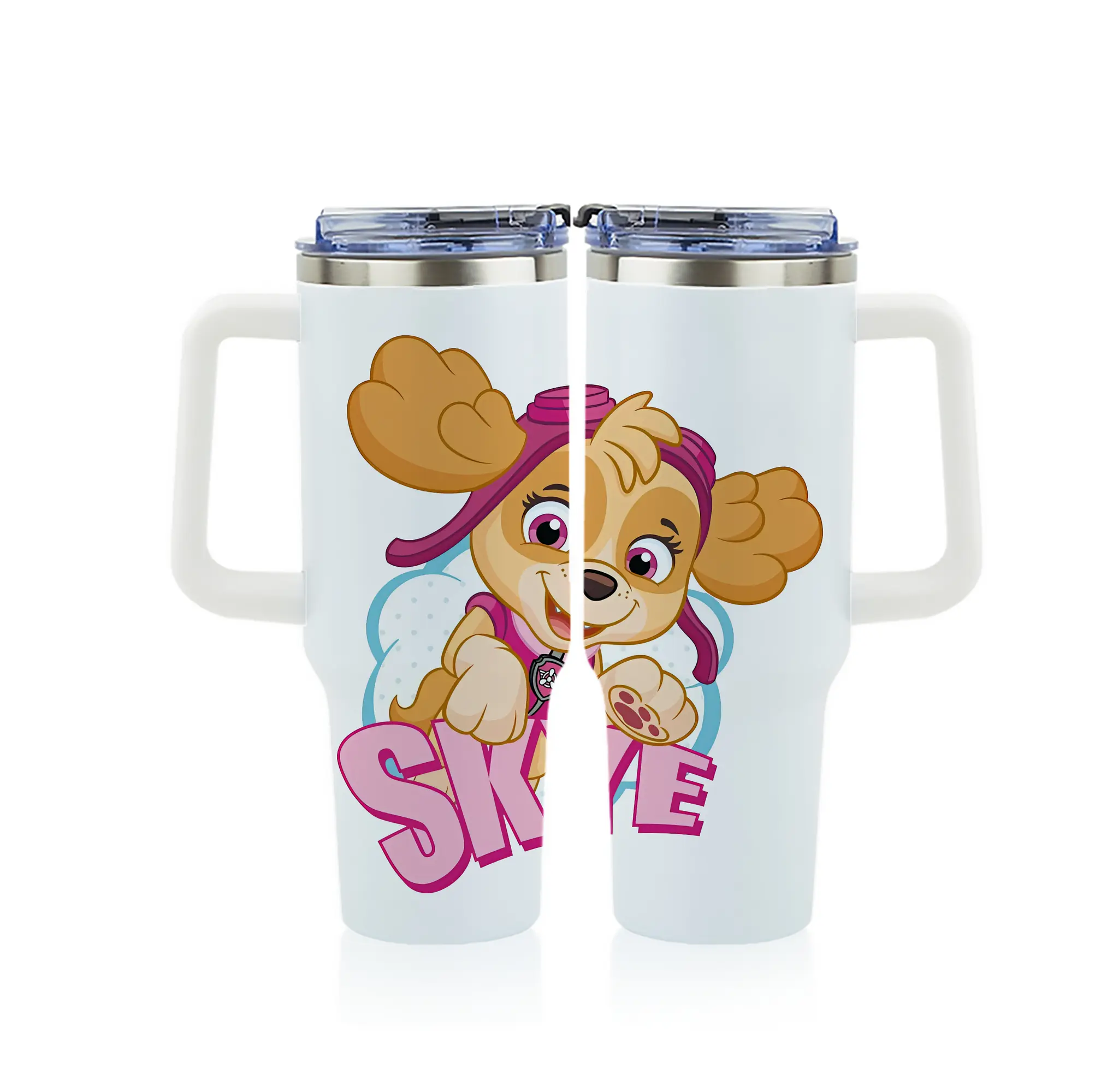 パウ・パトロール グッズ,スカイ - 1200mL フルプリント車用タンブラー ・ 304ステンレス 内側 ・ 201ステンレス 外側 ・ 保温 保冷 ・ 通勤 ドライブ アウトドア用