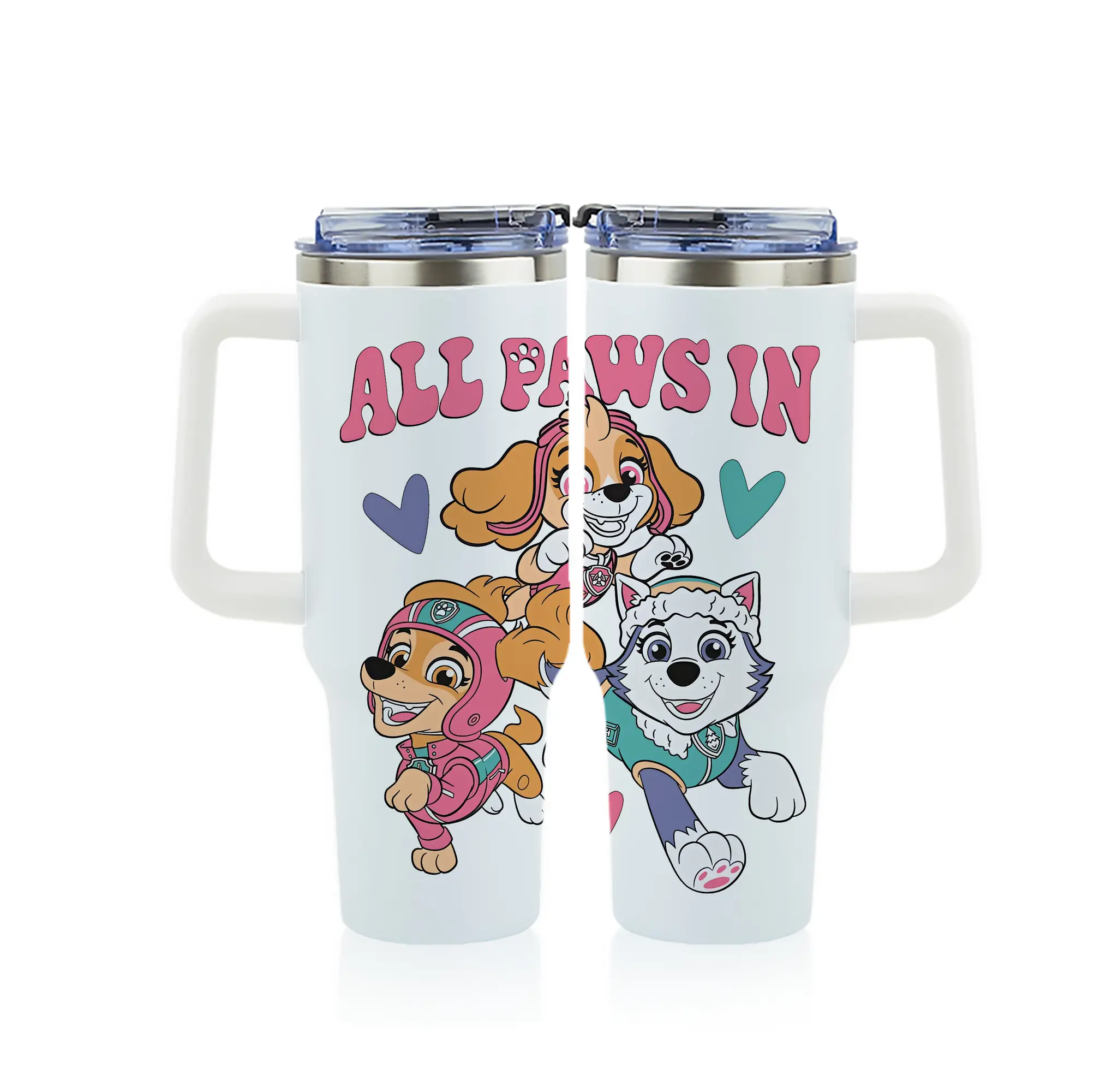 パウ・パトロール グッズ,スカイ - 1200mL フルプリント車用タンブラー ・ 304ステンレス 内側 ・ 201ステンレス 外側 ・ 保温 保冷 ・ 通勤 ドライブ アウトドア用