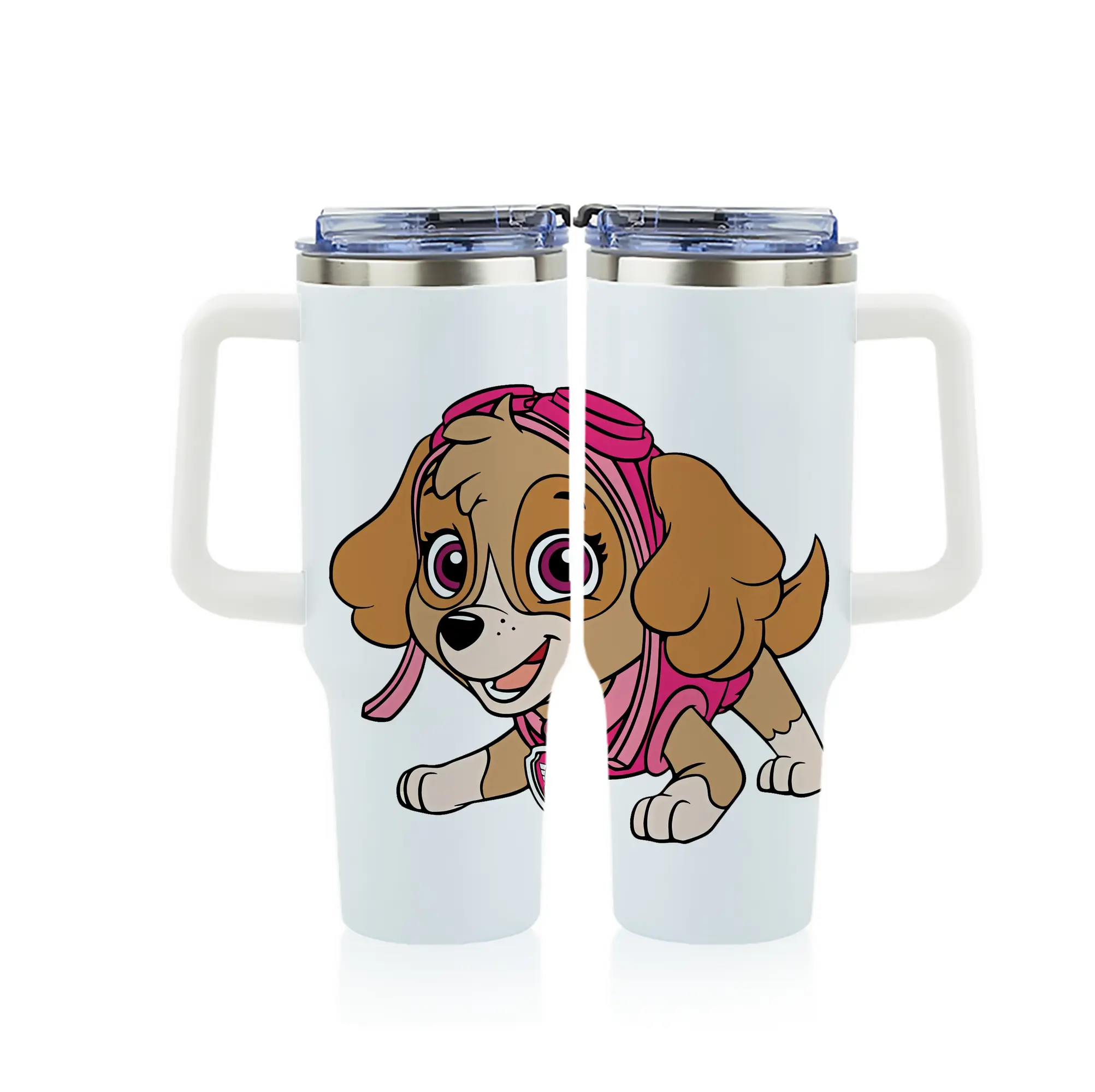 パウ・パトロール グッズ,スカイ - 1200mL フルプリント車用タンブラー ・ 304ステンレス 内側 ・ 201ステンレス 外側 ・ 保温 保冷 ・ 通勤 ドライブ アウトドア用