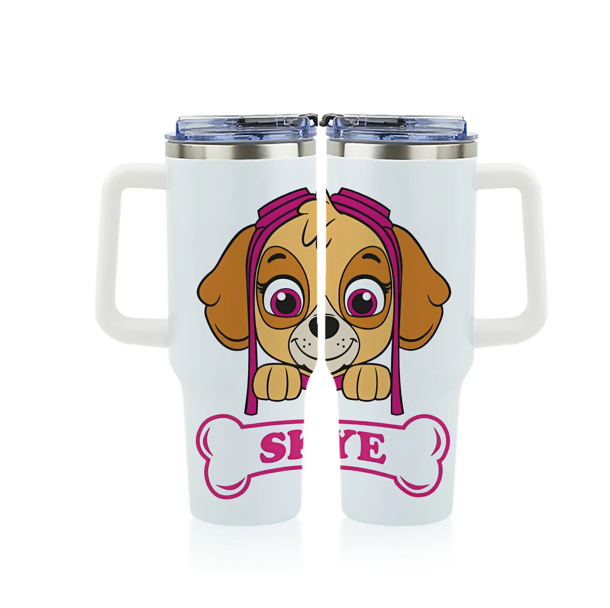 パウ・パトロール グッズ,スカイ - 1200mL フルプリント車用タンブラー ・ 304ステンレス 内側 ・ 201ステンレス 外側 ・ 保温 保冷 ・ 通勤 ドライブ アウトドア用