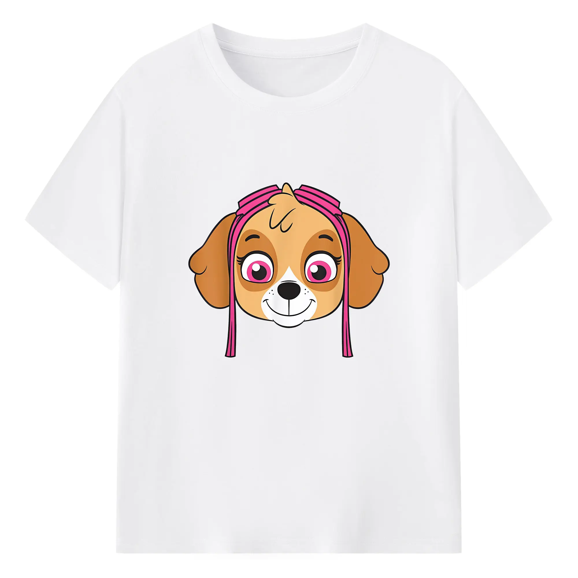 パウ・パトロール グッズ,スカイ - 綿100％ 半袖Tシャツ ・ フロントプリント ・ 快適 通気性 ・ 日常使い 散歩 スポーツ用