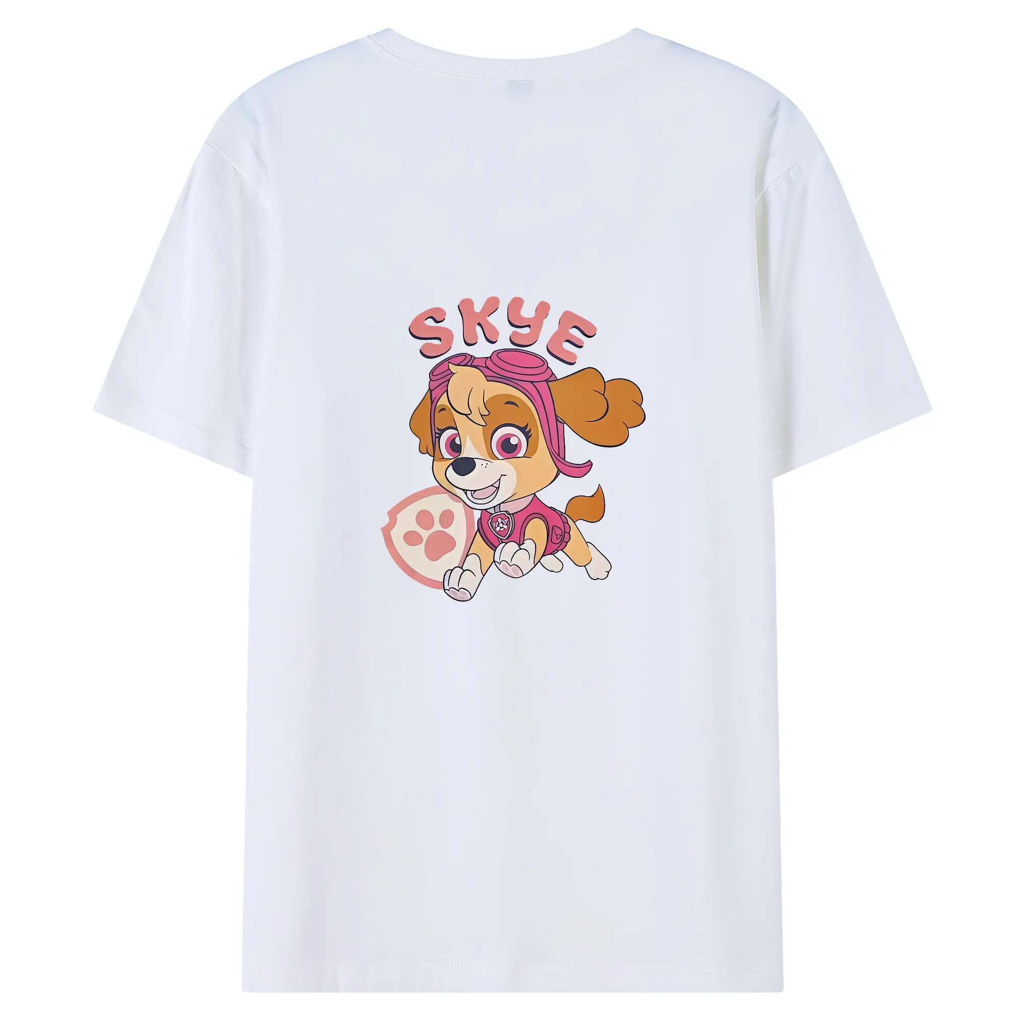 パウ・パトロール グッズ,スカイ - 綿100％ 半袖Tシャツ ・ バックプリント ・ 快適 通気性 ・ 日常使い 散歩 スポーツ用