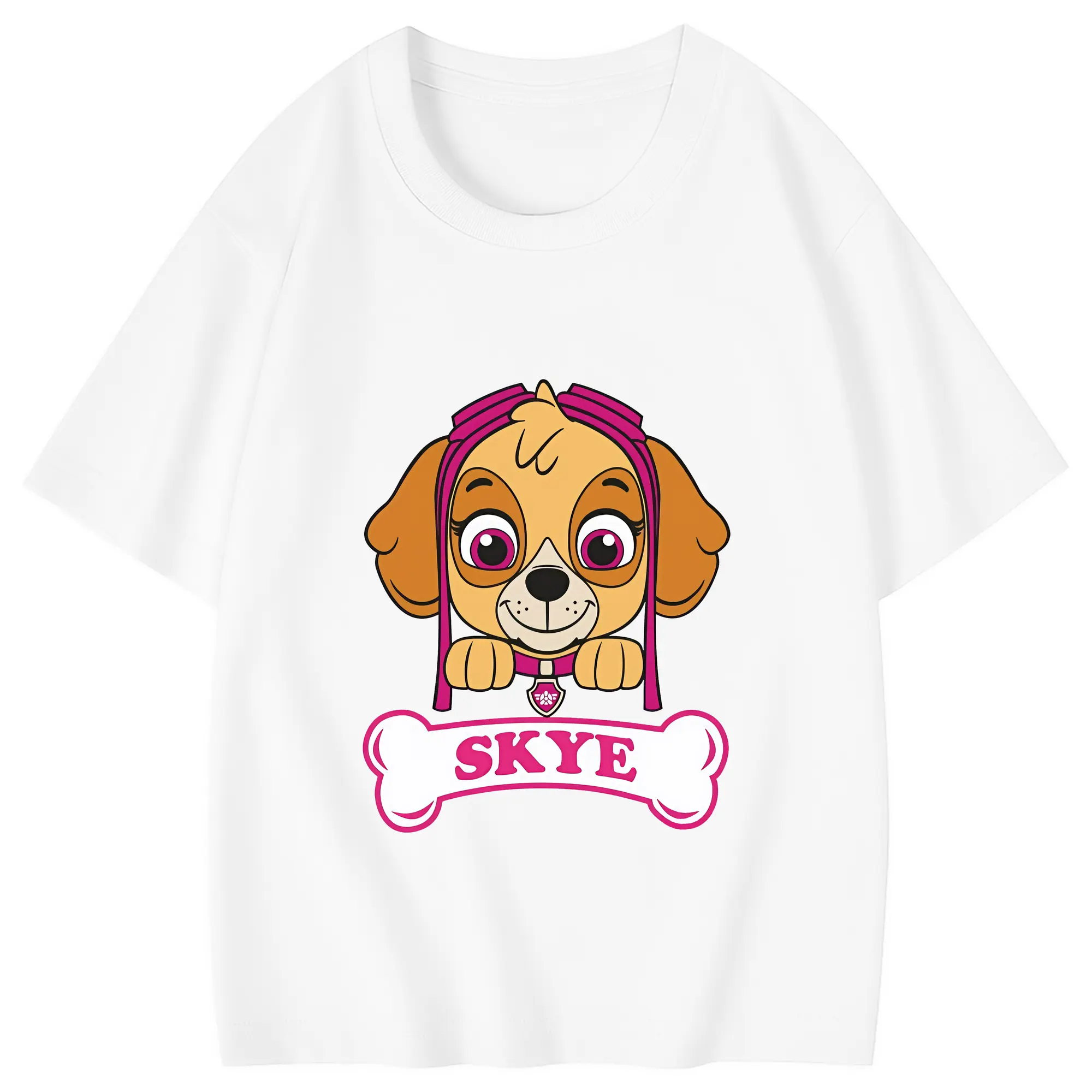 パウ・パトロール グッズ,スカイ - 綿100％ キッズTシャツ ・ フロントプリント ・ 快適 通気性 ・ スポーツ カジュアル 散歩用