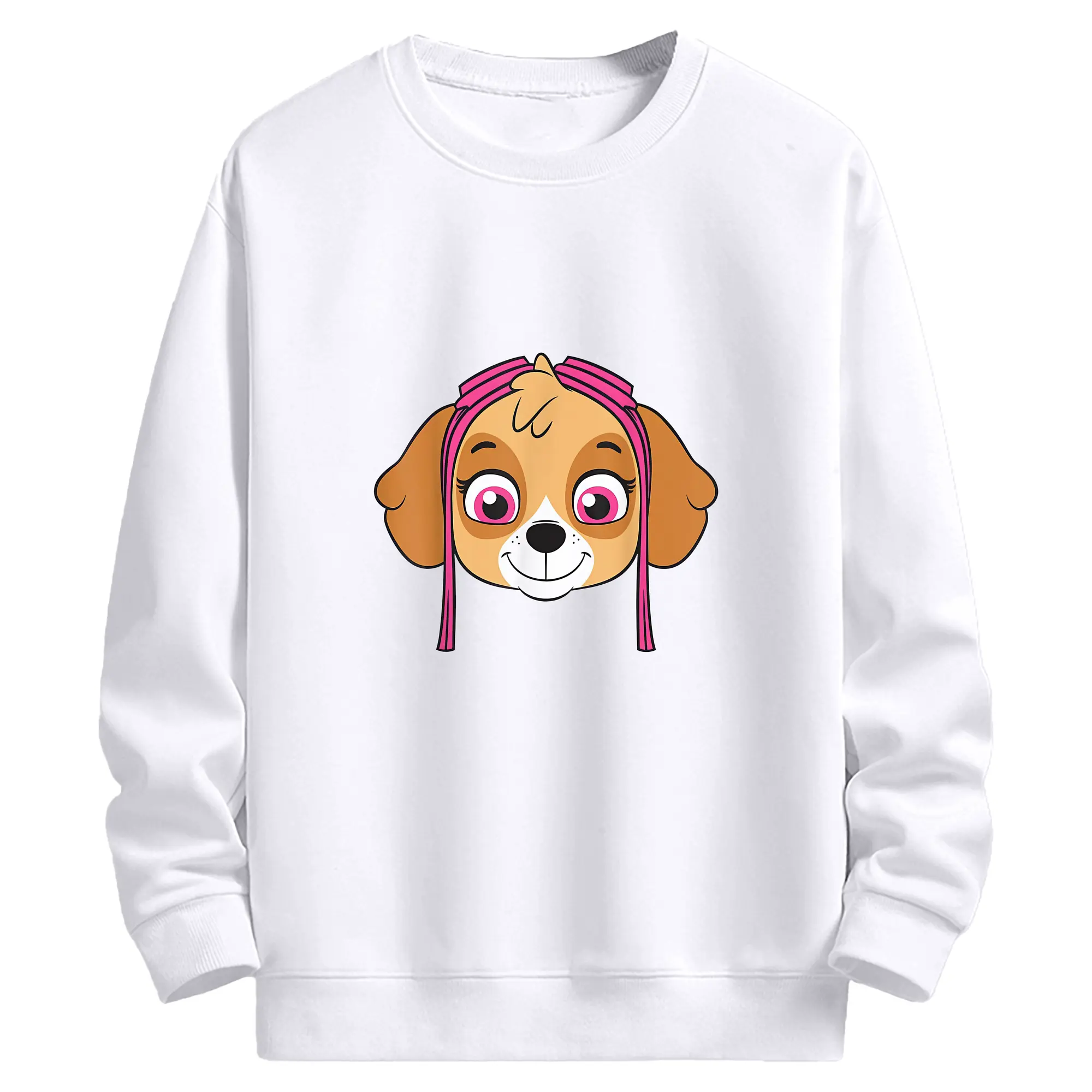 パウ・パトロール グッズ,スカイ - 高品質 クルーネック スウェット ・ コットン59％ ポリエステル41％ ・ ユニセックス 長袖 トレーナー ・ カジュアル デイリー スポーツ 散歩用