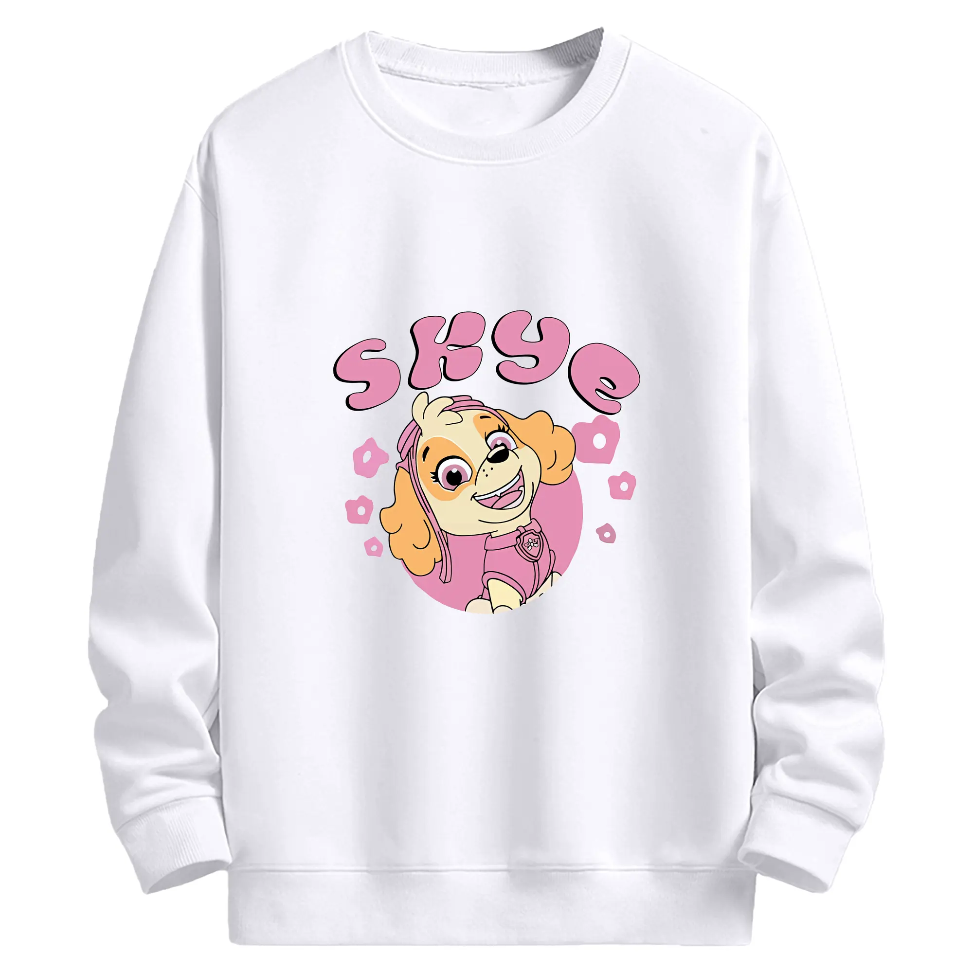 パウ・パトロール グッズ,スカイ - 高品質 クルーネック スウェット ・ コットン59％ ポリエステル41％ ・ ユニセックス 長袖 トレーナー ・ カジュアル デイリー スポーツ 散歩用