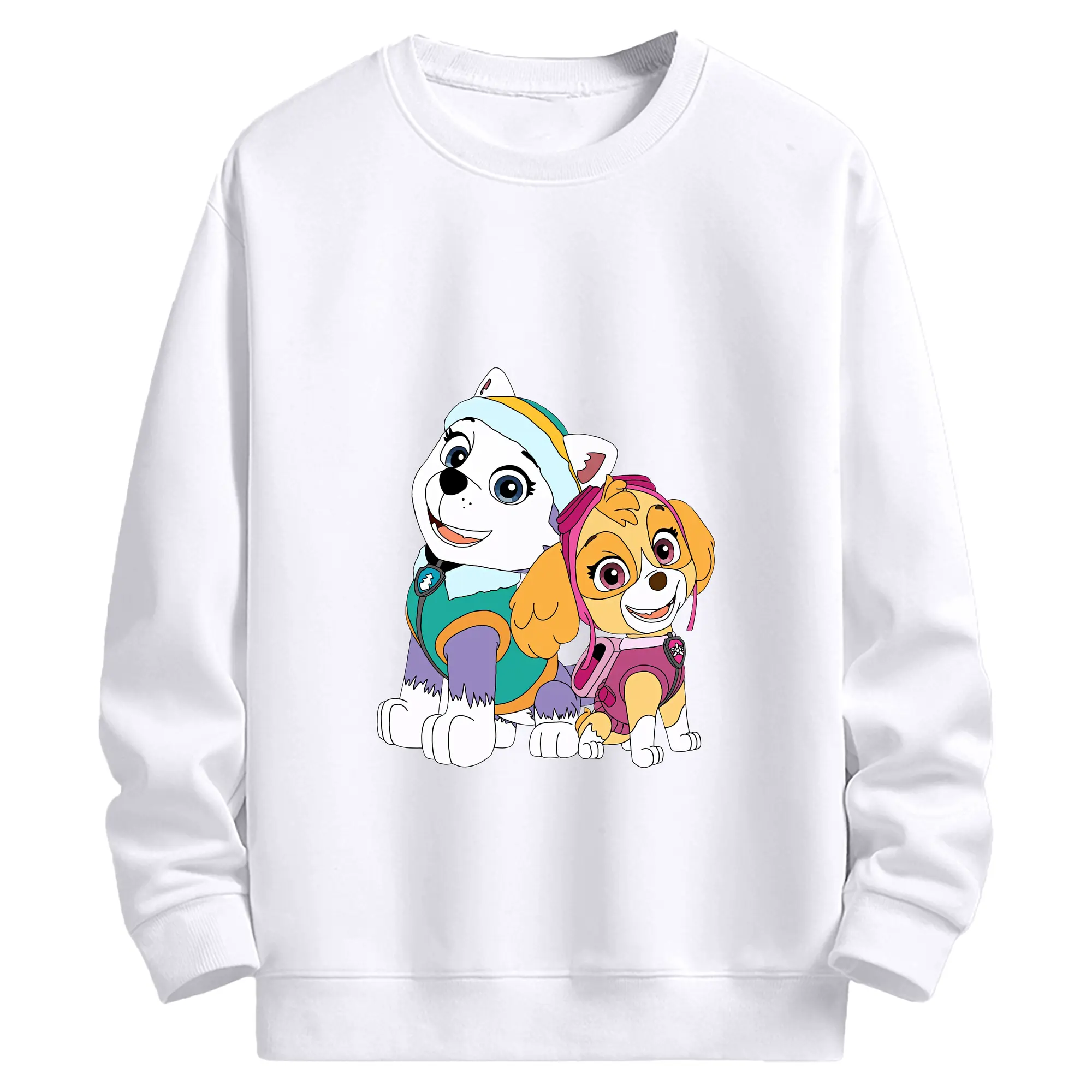 パウ・パトロール グッズ,スカイ - 高品質 クルーネック スウェット ・ コットン59％ ポリエステル41％ ・ ユニセックス 長袖 トレーナー ・ カジュアル デイリー スポーツ 散歩用