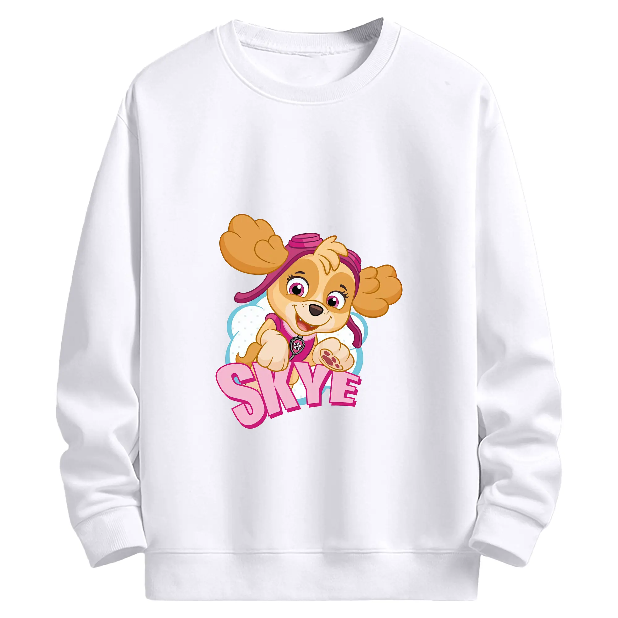 パウ・パトロール グッズ,スカイ - 高品質 クルーネック スウェット ・ コットン59％ ポリエステル41％ ・ ユニセックス 長袖 トレーナー ・ カジュアル デイリー スポーツ 散歩用