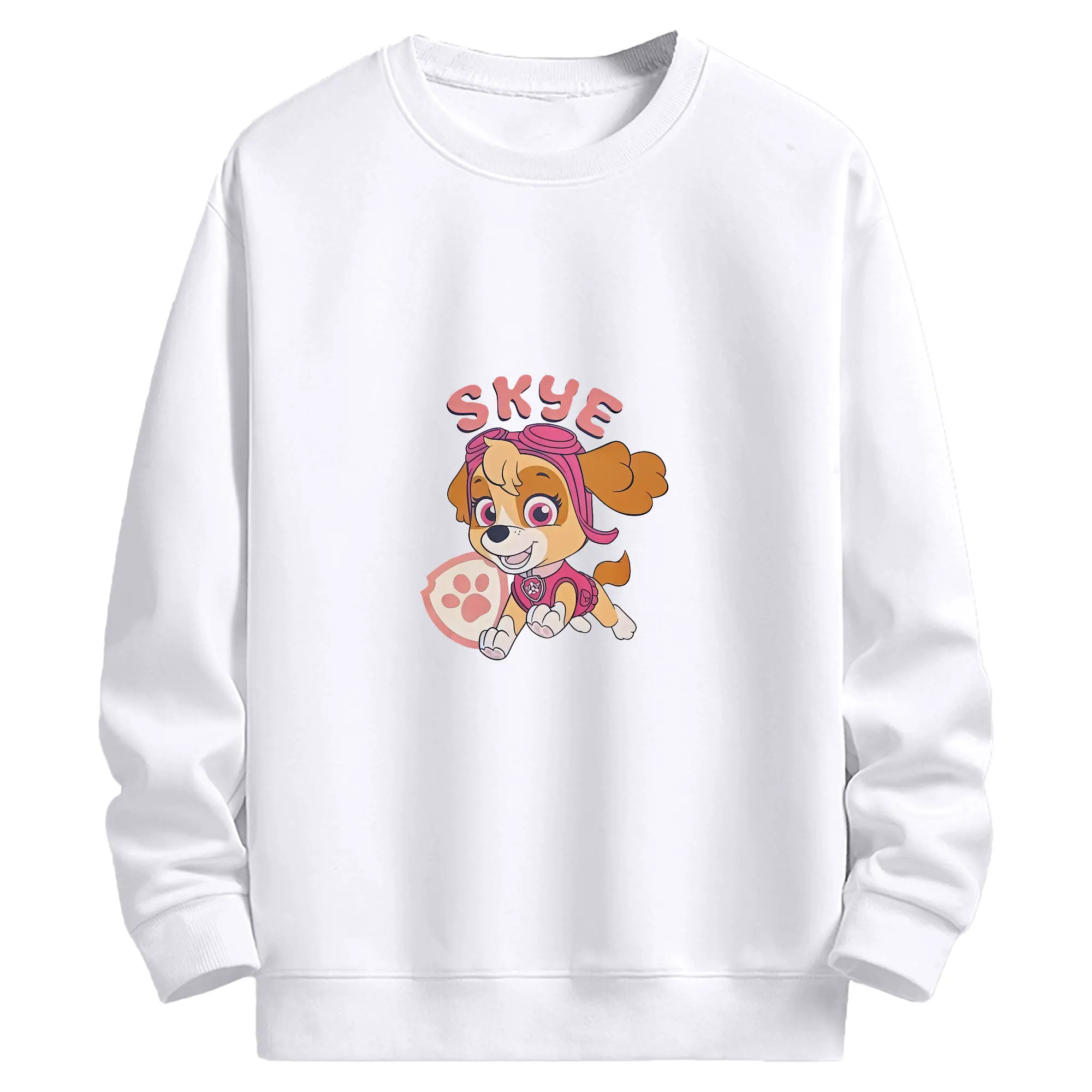 パウ・パトロール グッズ,スカイ - 高品質 クルーネック スウェット ・ コットン59％ ポリエステル41％ ・ ユニセックス 長袖 トレーナー ・ カジュアル デイリー スポーツ 散歩用