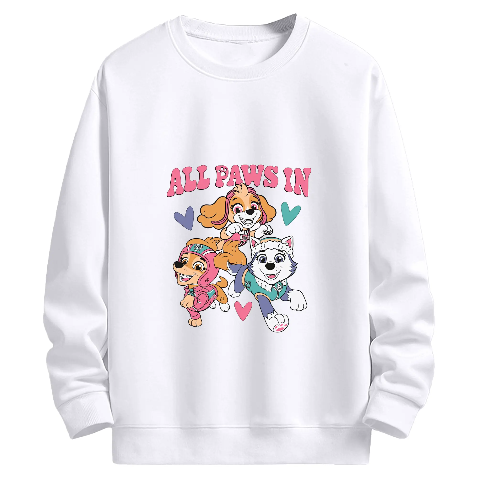 パウ・パトロール グッズ,スカイ - 高品質 クルーネック スウェット ・ コットン59％ ポリエステル41％ ・ ユニセックス 長袖 トレーナー ・ カジュアル デイリー スポーツ 散歩用