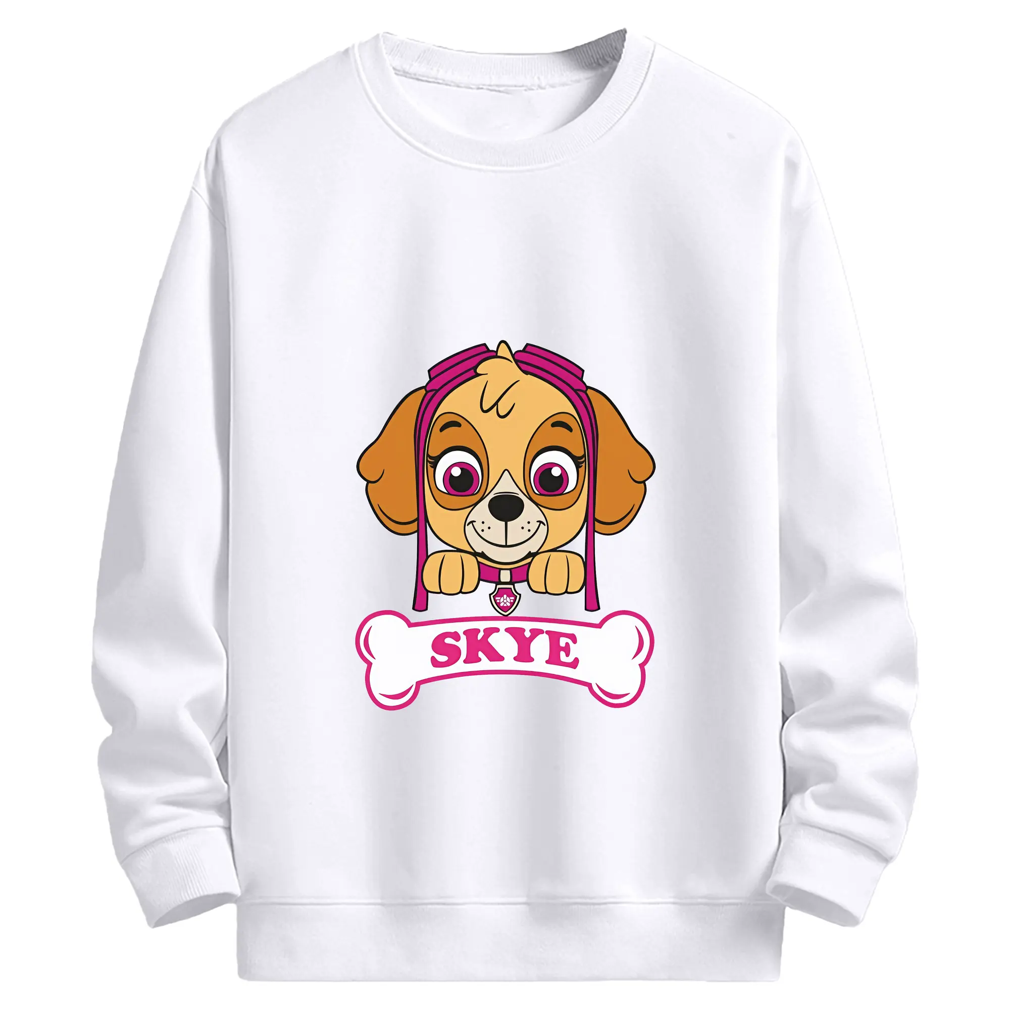 パウ・パトロール グッズ,スカイ - 高品質 クルーネック スウェット ・ コットン59％ ポリエステル41％ ・ ユニセックス 長袖 トレーナー ・ カジュアル デイリー スポーツ 散歩用