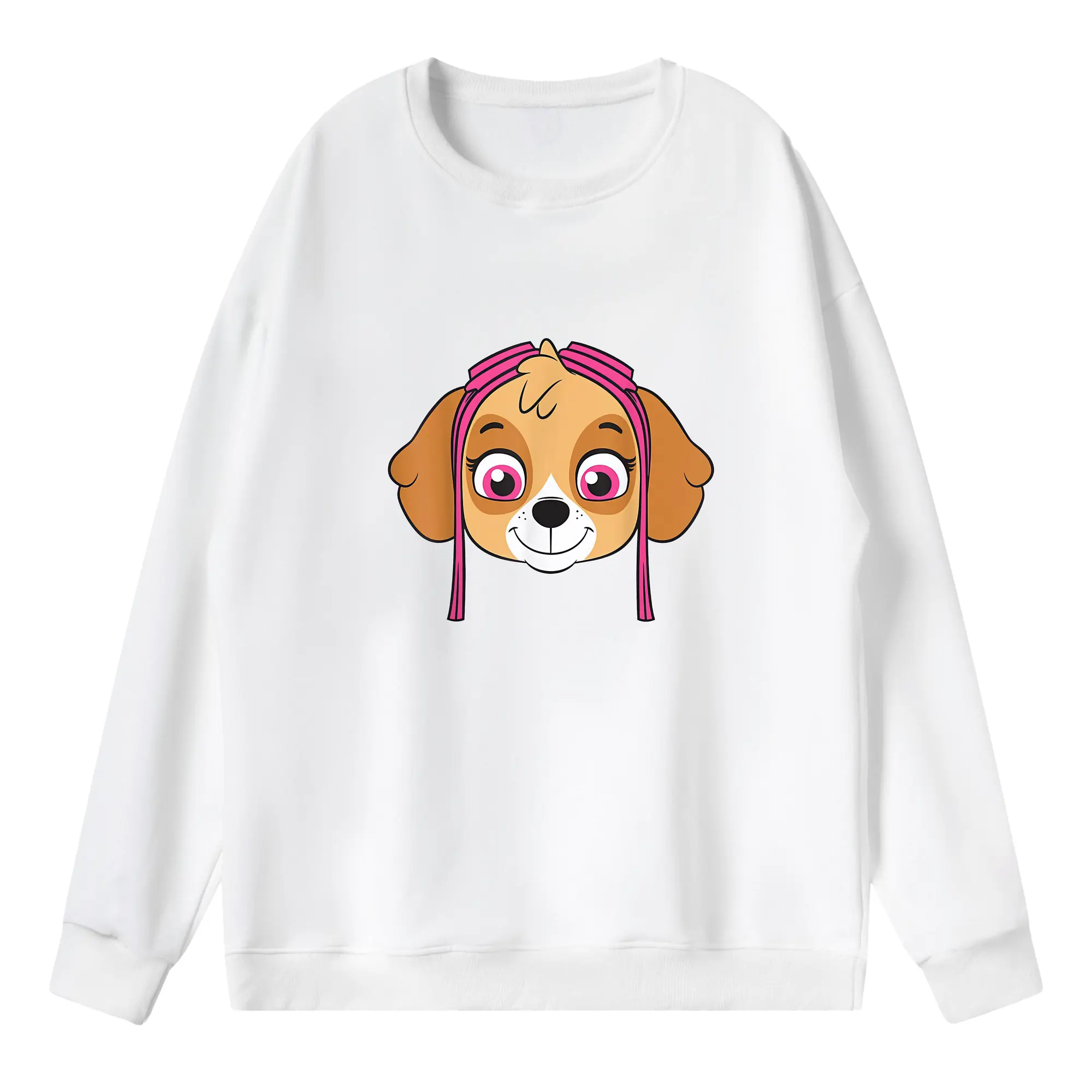 パウ・パトロール グッズ,スカイ - 薄手 クルーネック スウェット 裏毛260g · ポリエステル 春秋向け カジュアル 男女兼用 · トレーナー デイリー スポーツ 散歩に最適