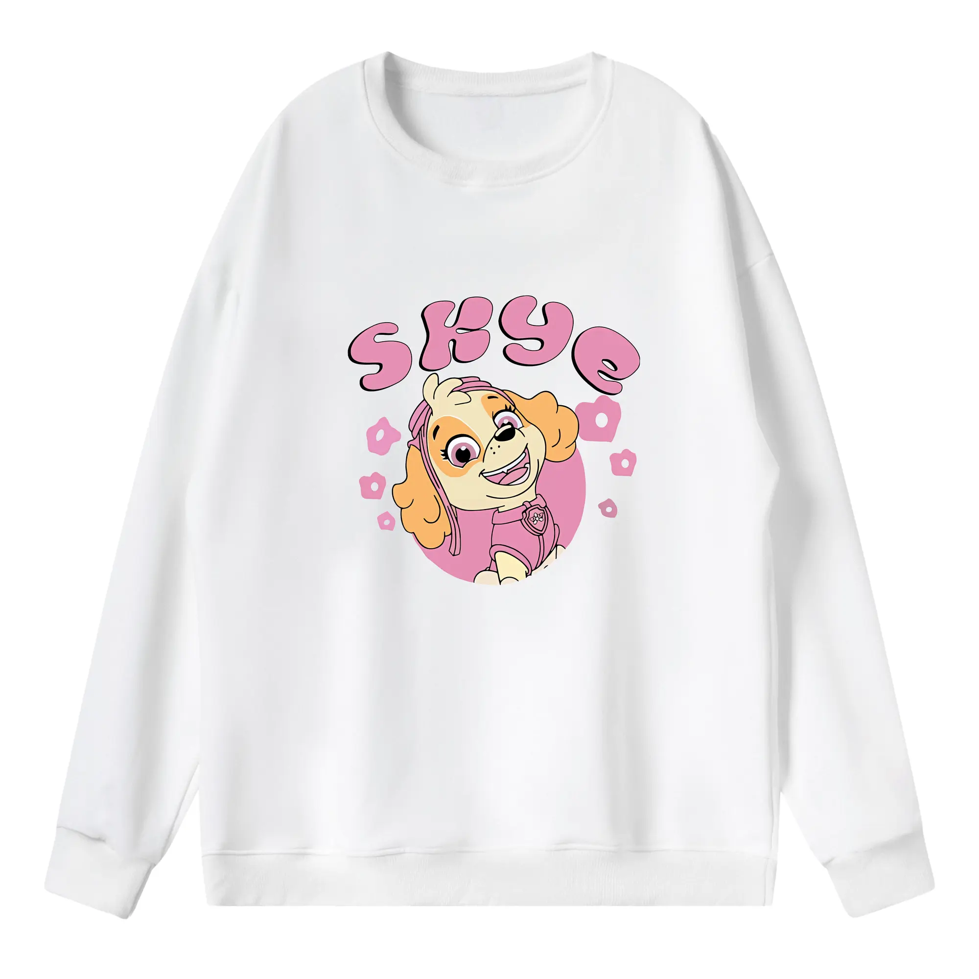 パウ・パトロール グッズ,スカイ - 薄手 クルーネック スウェット 裏毛260g · ポリエステル 春秋向け カジュアル 男女兼用 · トレーナー デイリー スポーツ 散歩に最適