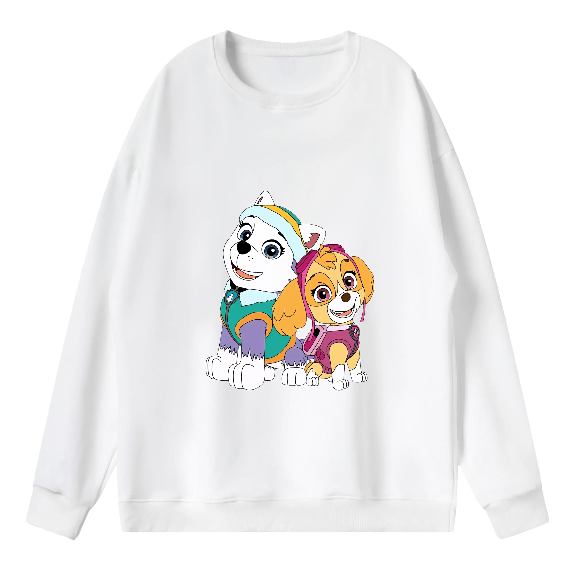 パウ・パトロール グッズ,スカイ - 薄手 クルーネック スウェット 裏毛260g · ポリエステル 春秋向け カジュアル 男女兼用 · トレーナー デイリー スポーツ 散歩に最適