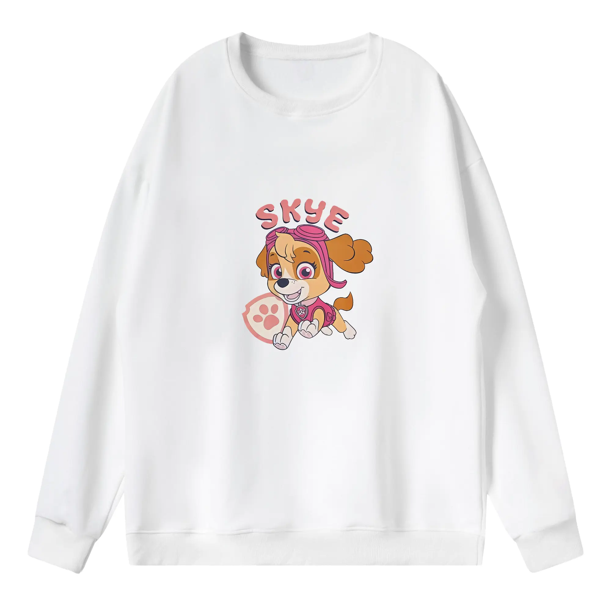 パウ・パトロール グッズ,スカイ - 薄手 クルーネック スウェット 裏毛260g · ポリエステル 春秋向け カジュアル 男女兼用 · トレーナー デイリー スポーツ 散歩に最適