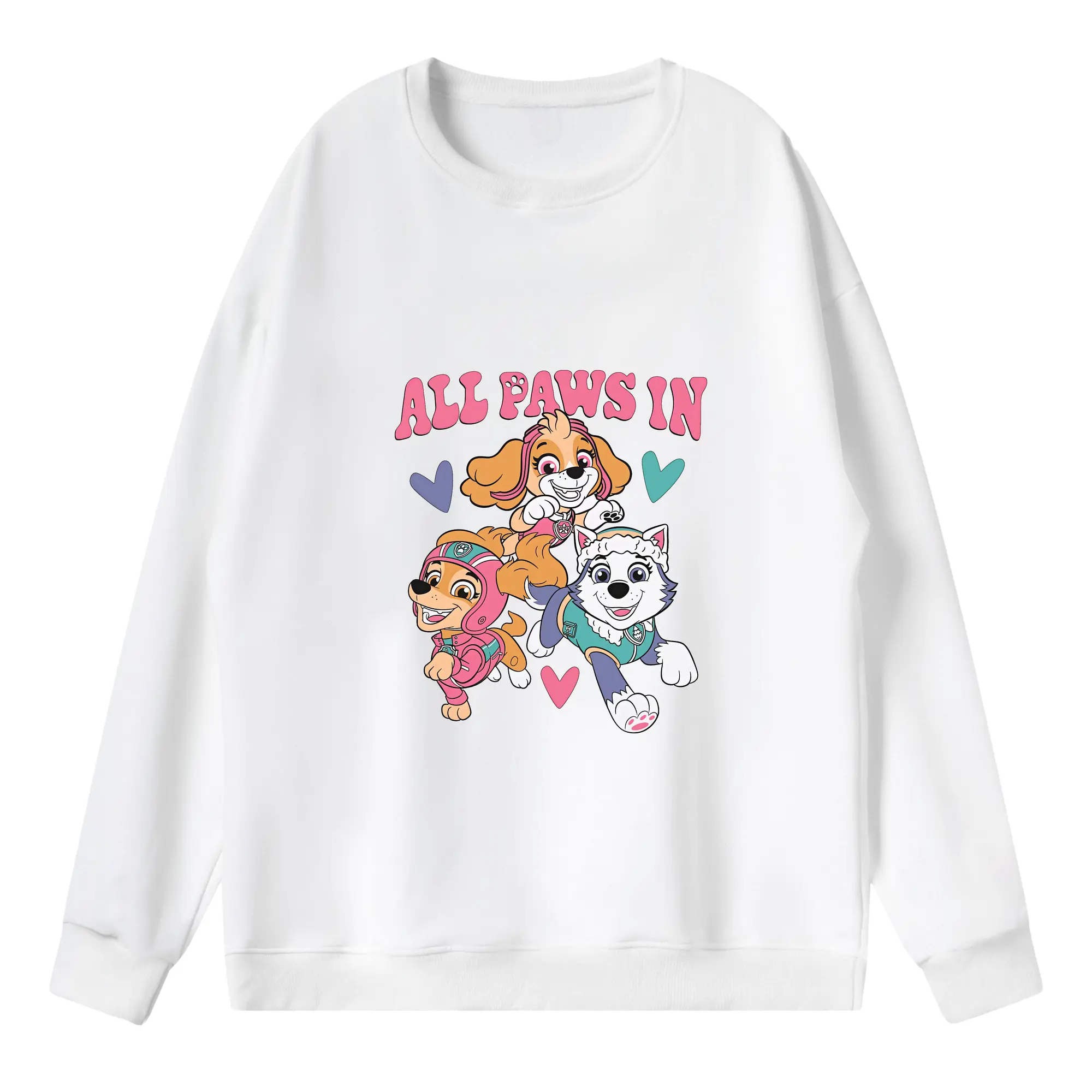 パウ・パトロール グッズ,スカイ - 薄手 クルーネック スウェット 裏毛260g · ポリエステル 春秋向け カジュアル 男女兼用 · トレーナー デイリー スポーツ 散歩に最適