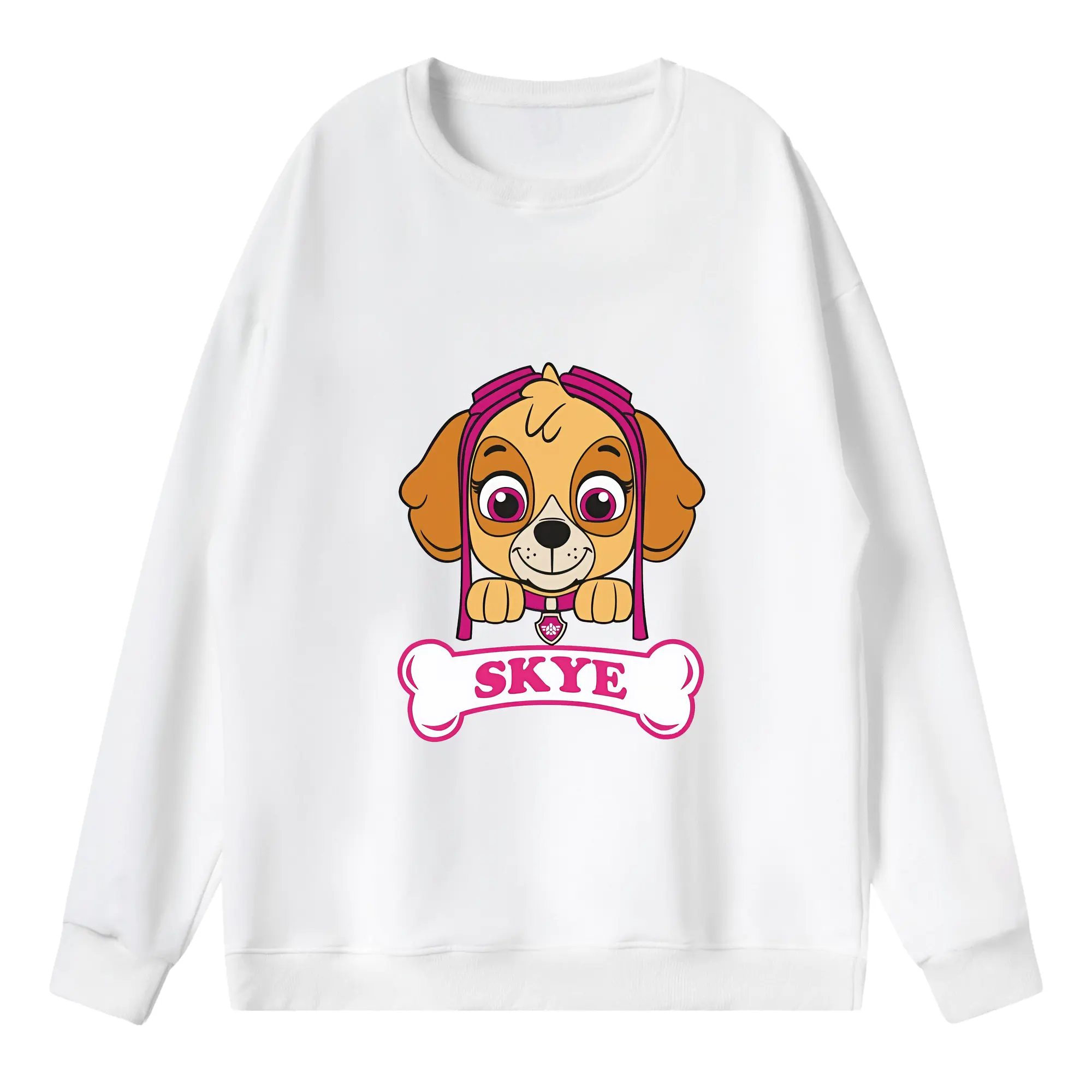 パウ・パトロール グッズ,スカイ - 薄手 クルーネック スウェット 裏毛260g · ポリエステル 春秋向け カジュアル 男女兼用 · トレーナー デイリー スポーツ 散歩に最適