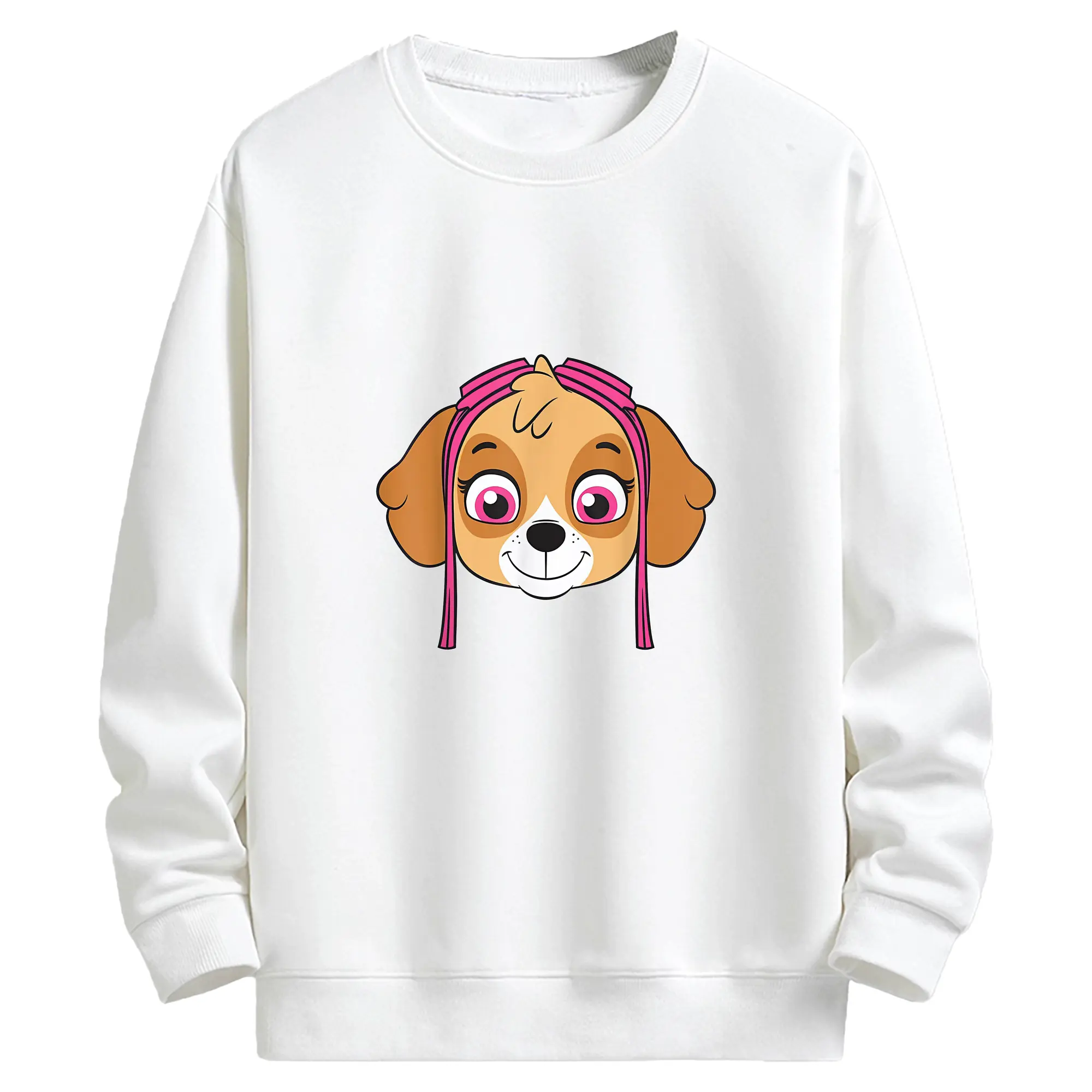 パウ・パトロール グッズ,スカイ - キッズ クルーネックスウェットシャツ ・ フロントプリント ・ 綿80％ ポリエステル20％ ・ 快適 通学 スポーツ 日常使い お散歩用