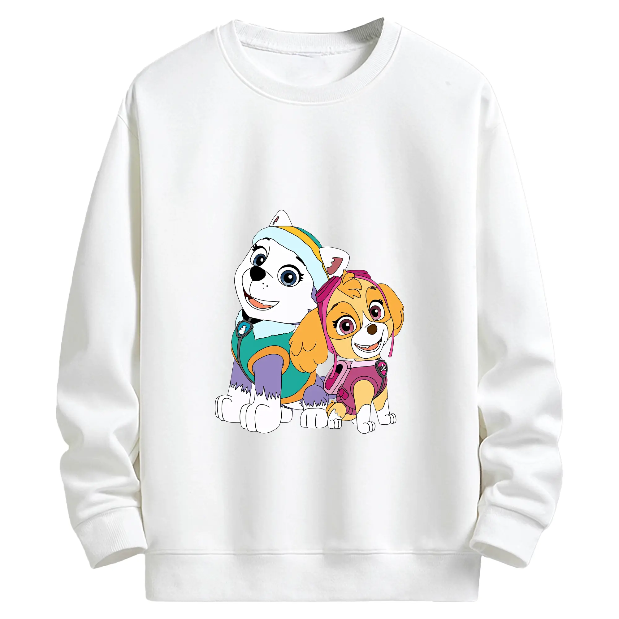 パウ・パトロール グッズ,スカイ - キッズ クルーネックスウェットシャツ ・ フロントプリント ・ 綿80％ ポリエステル20％ ・ 快適 通学 スポーツ 日常使い お散歩用