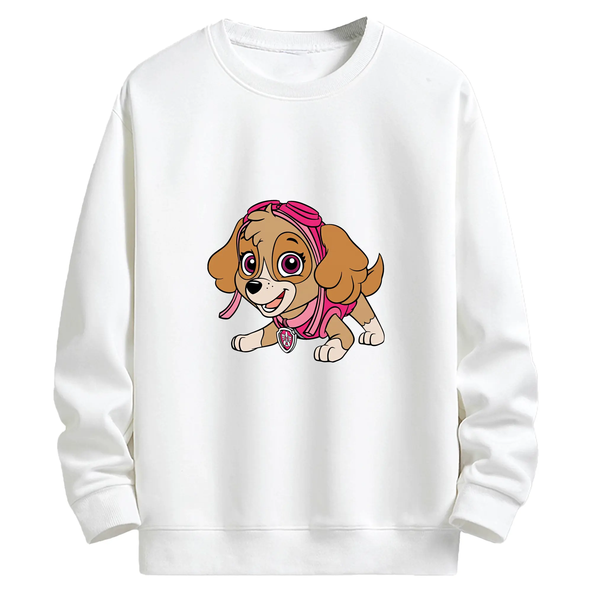 パウ・パトロール グッズ,スカイ - キッズ クルーネックスウェットシャツ ・ フロントプリント ・ 綿80％ ポリエステル20％ ・ 快適 通学 スポーツ 日常使い お散歩用