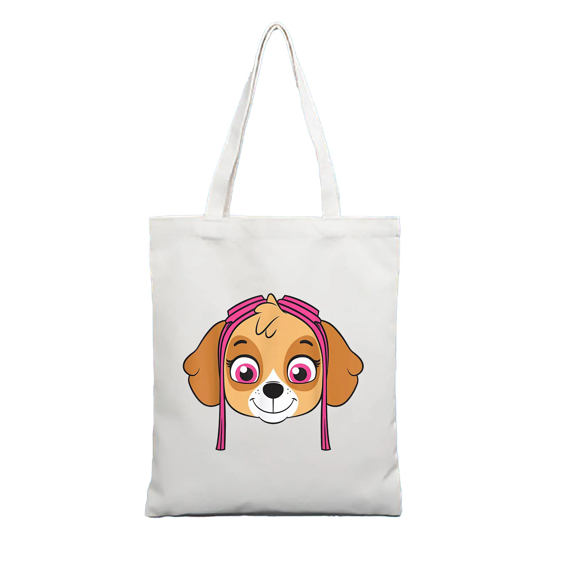 パウ・パトロール グッズ,スカイ - 縦型キャンバス手提げバッグ（トートバッグ） ・ キャンバス素材 ・ ショッピング用 ・ 軽量 丈夫 お手入れ簡単