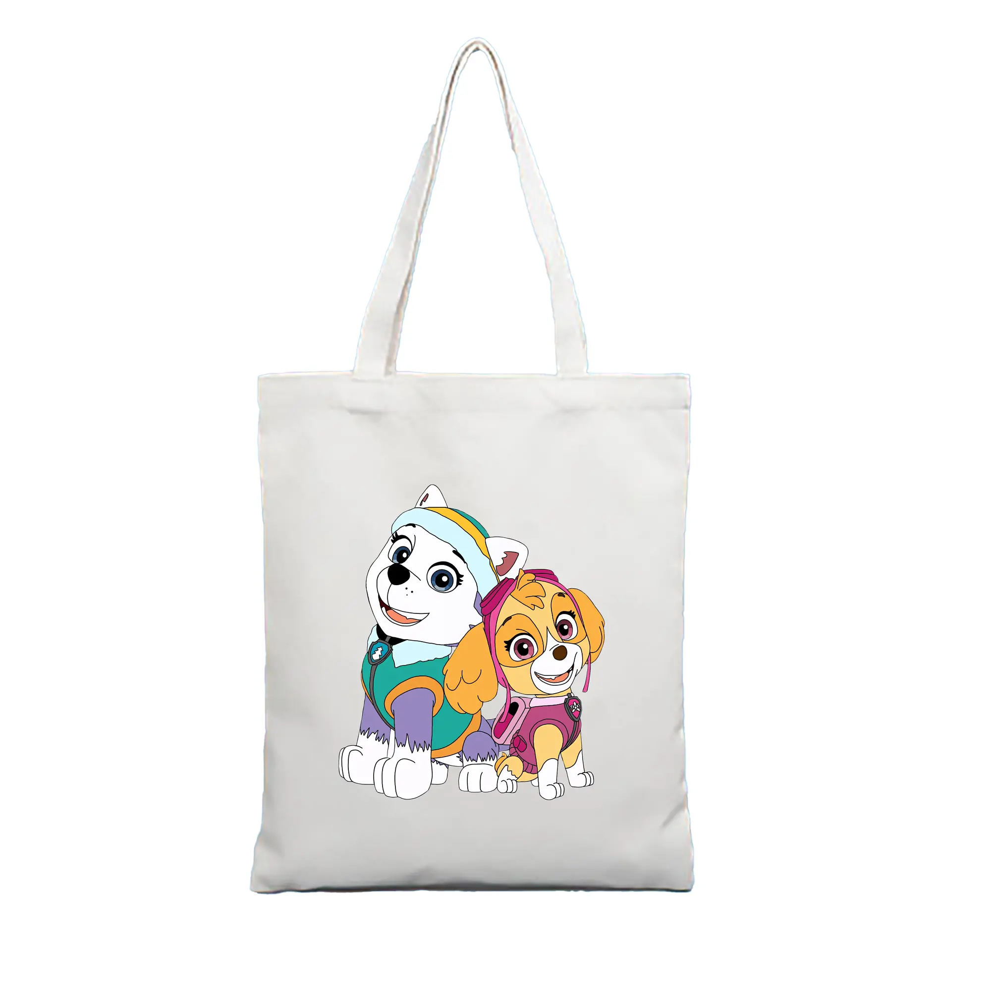 パウ・パトロール グッズ,スカイ - 縦型キャンバス手提げバッグ（トートバッグ） ・ キャンバス素材 ・ ショッピング用 ・ 軽量 丈夫 お手入れ簡単