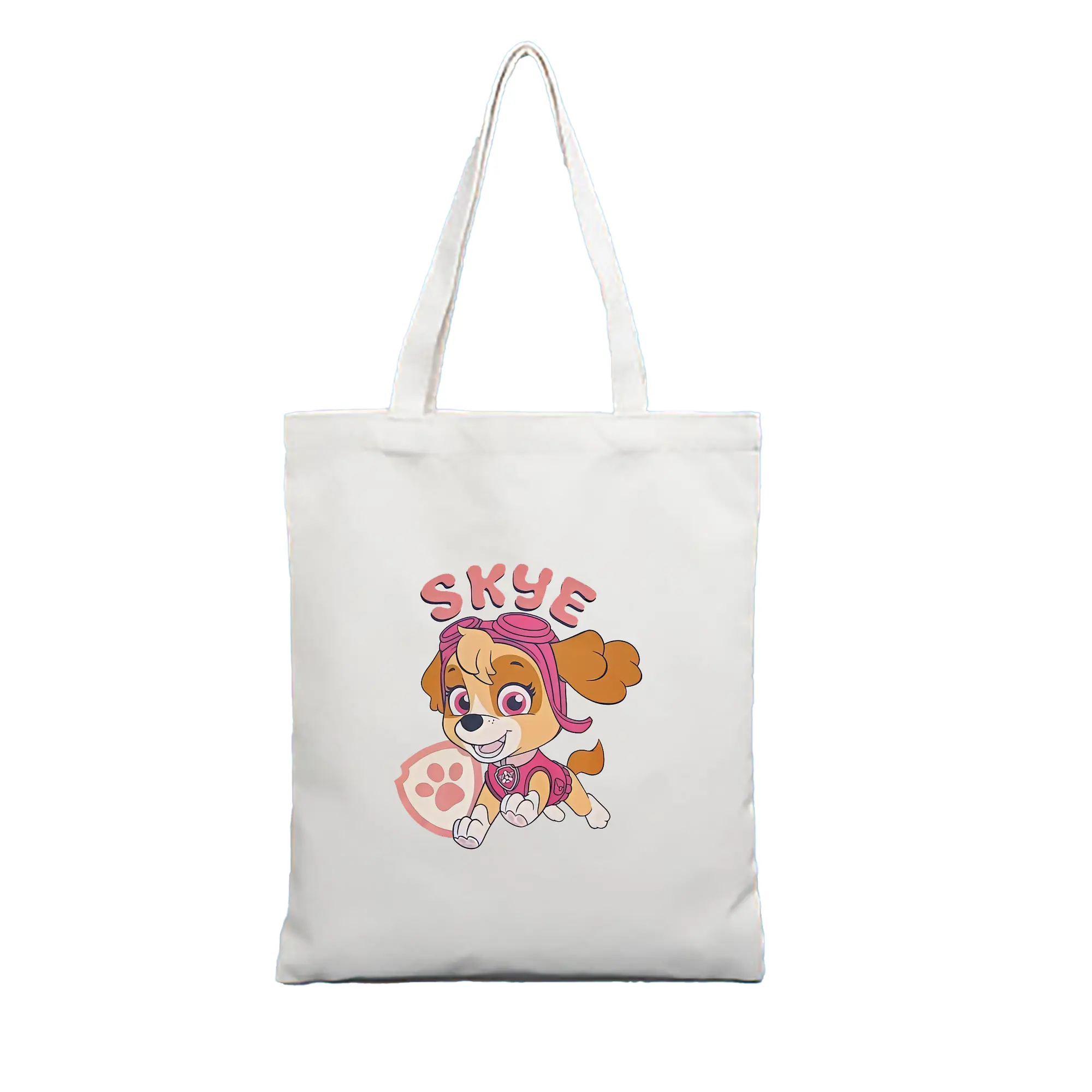 パウ・パトロール グッズ,スカイ - 縦型キャンバス手提げバッグ（トートバッグ） ・ キャンバス素材 ・ ショッピング用 ・ 軽量 丈夫 お手入れ簡単