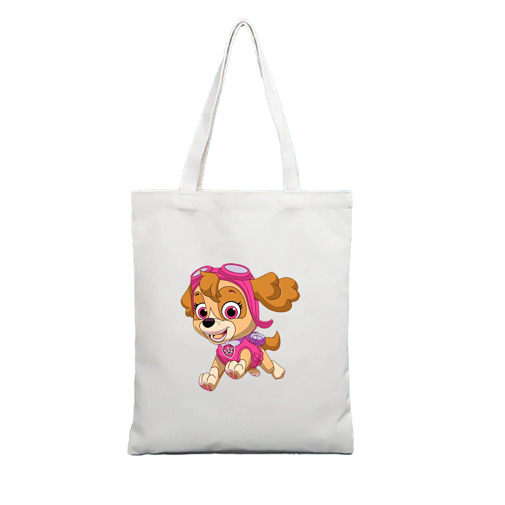 パウ・パトロール グッズ,スカイ - 縦型キャンバス手提げバッグ（トートバッグ） ・ キャンバス素材 ・ ショッピング用 ・ 軽量 丈夫 お手入れ簡単