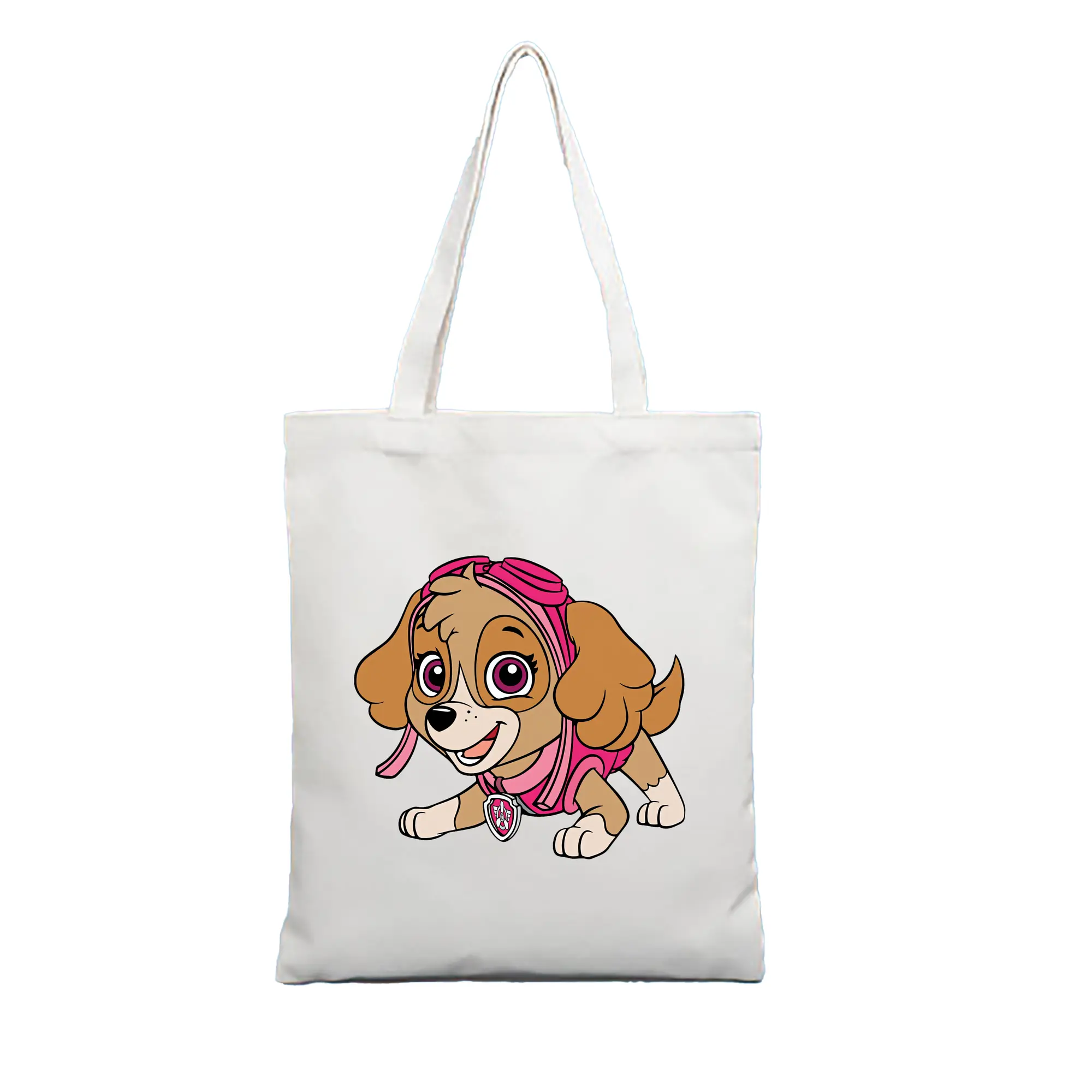 パウ・パトロール グッズ,スカイ - 縦型キャンバス手提げバッグ（トートバッグ） ・ キャンバス素材 ・ ショッピング用 ・ 軽量 丈夫 お手入れ簡単