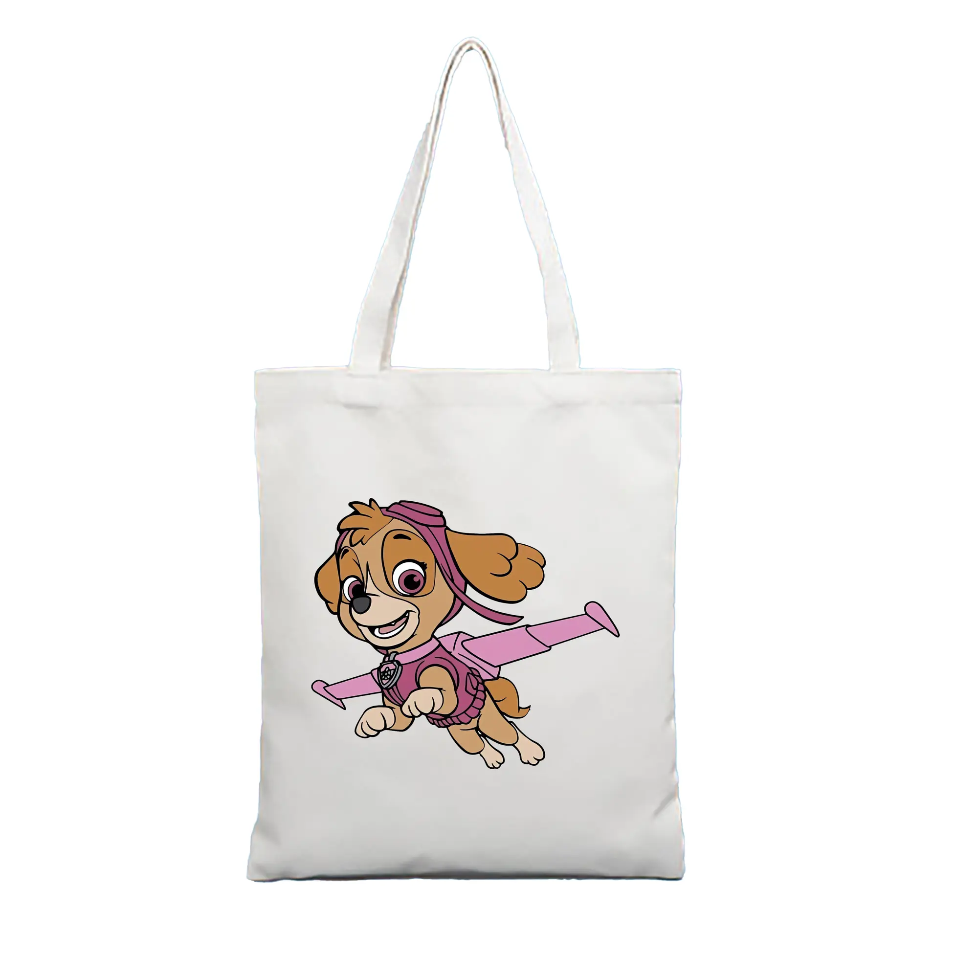 パウ・パトロール グッズ,スカイ - 縦型キャンバス手提げバッグ（トートバッグ） ・ キャンバス素材 ・ ショッピング用 ・ 軽量 丈夫 お手入れ簡単