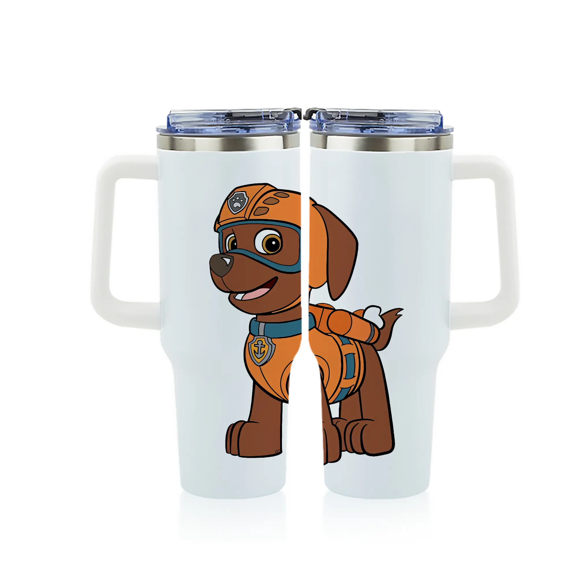 パウ・パトロール グッズ ズーマ - 1200mL フルプリント車用タンブラー ・ 304ステンレス 内側 ・ 201ステンレス 外側 ・ 保温 保冷 ・ 通勤 ドライブ アウトドア用