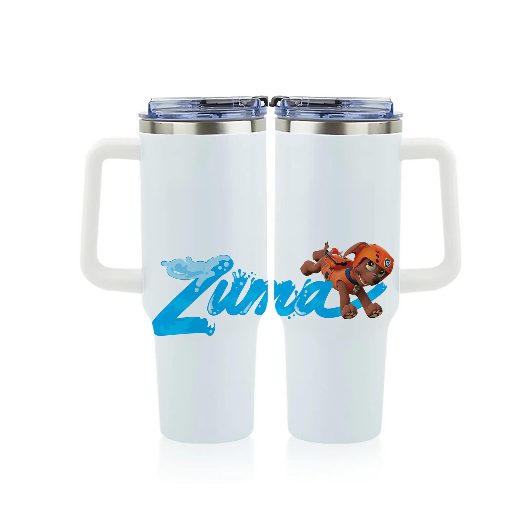 パウ・パトロール グッズ ズーマ - 1200mL フルプリント車用タンブラー ・ 304ステンレス 内側 ・ 201ステンレス 外側 ・ 保温 保冷 ・ 通勤 ドライブ アウトドア用