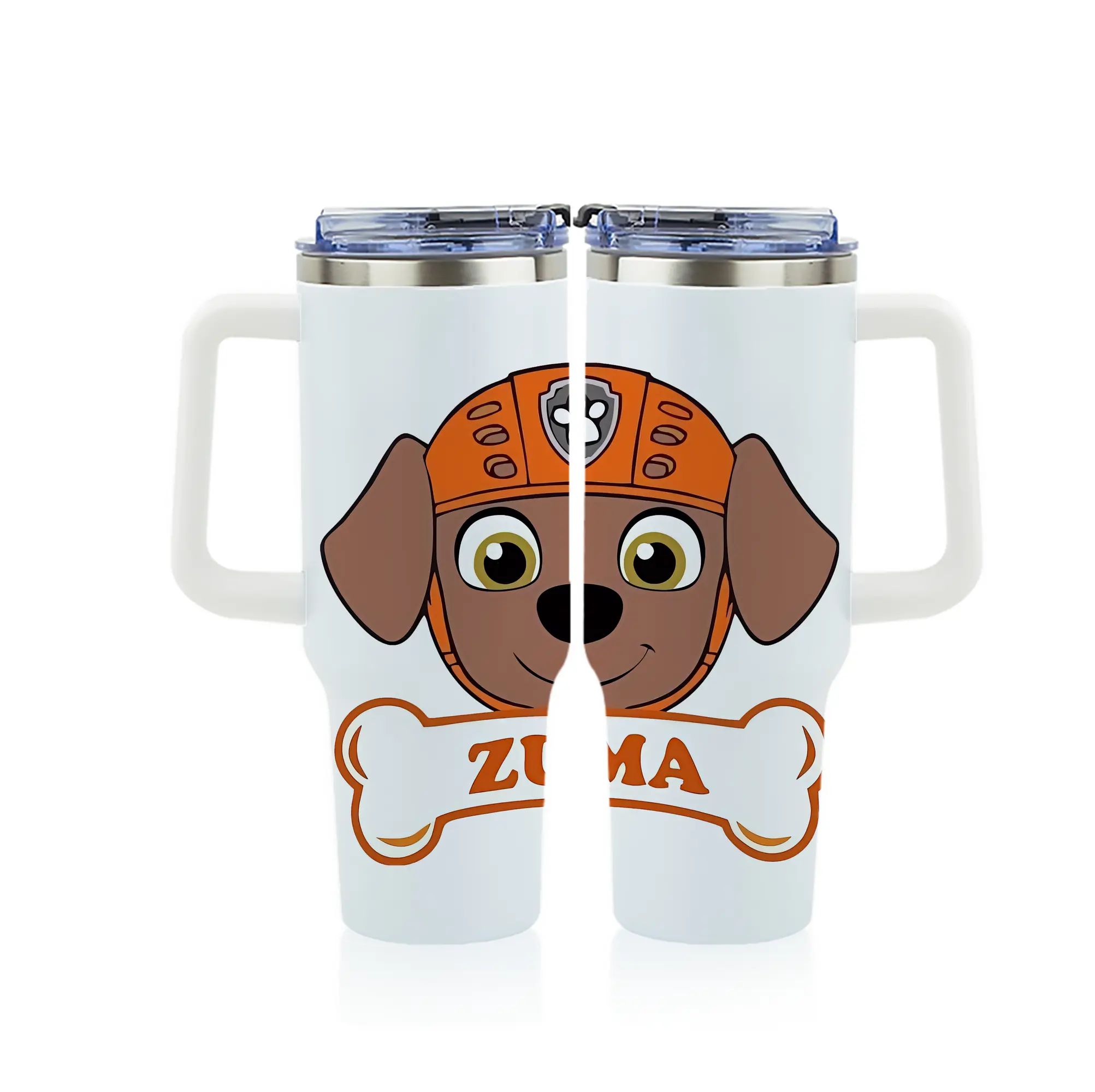 パウ・パトロール グッズ ズーマ - 1200mL フルプリント車用タンブラー ・ 304ステンレス 内側 ・ 201ステンレス 外側 ・ 保温 保冷 ・ 通勤 ドライブ アウトドア用